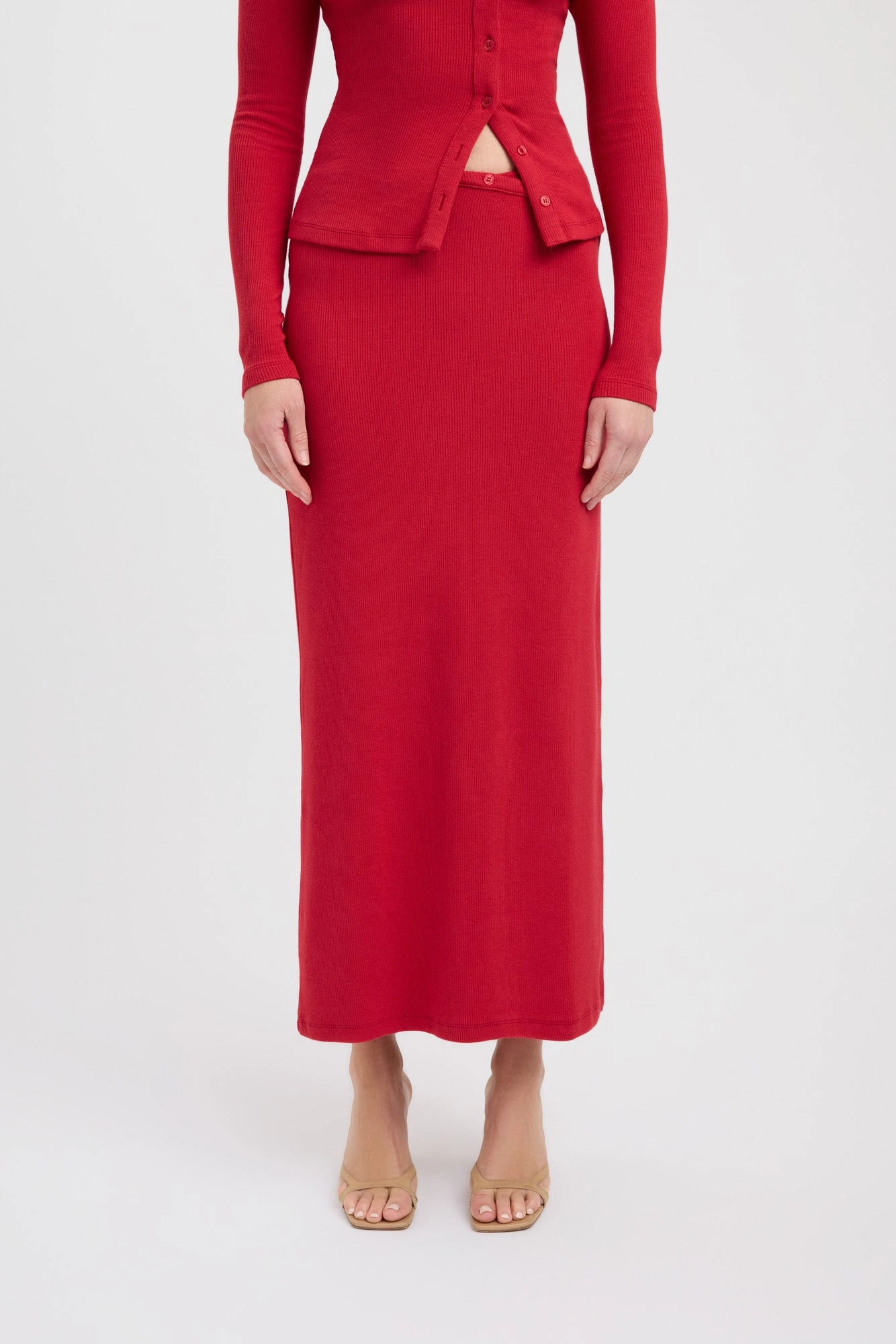 Mesh Panel Carter Maxi Skirt