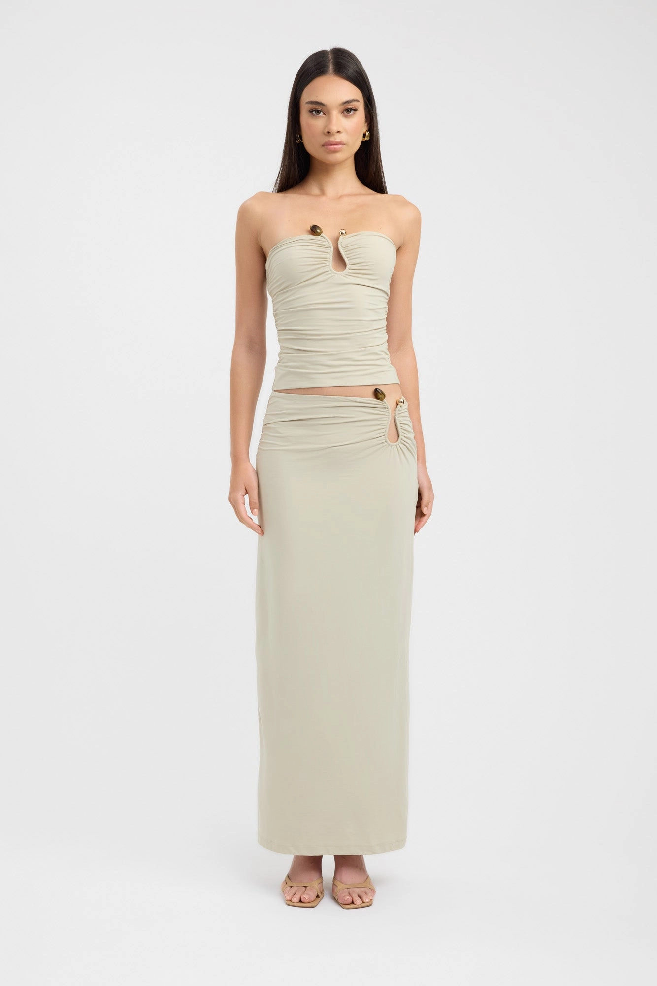 Midi length Tayla Trim Maxi Skirt