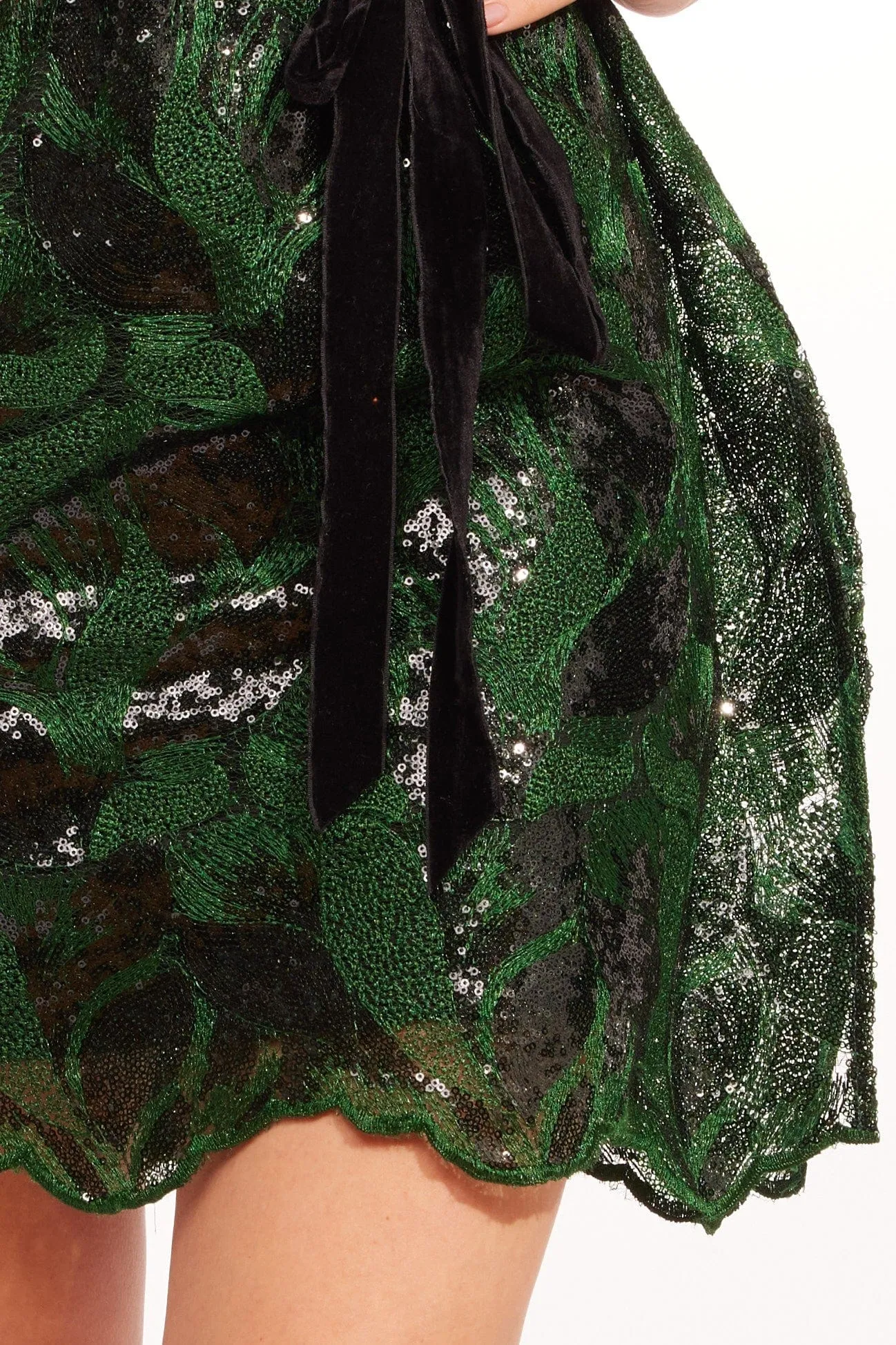 Minimal Design Callas Mini Dress - Christmas Green