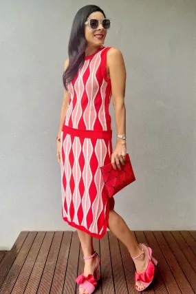 Layered Hem Sustainable Niska Skirt - Harlequin Pink