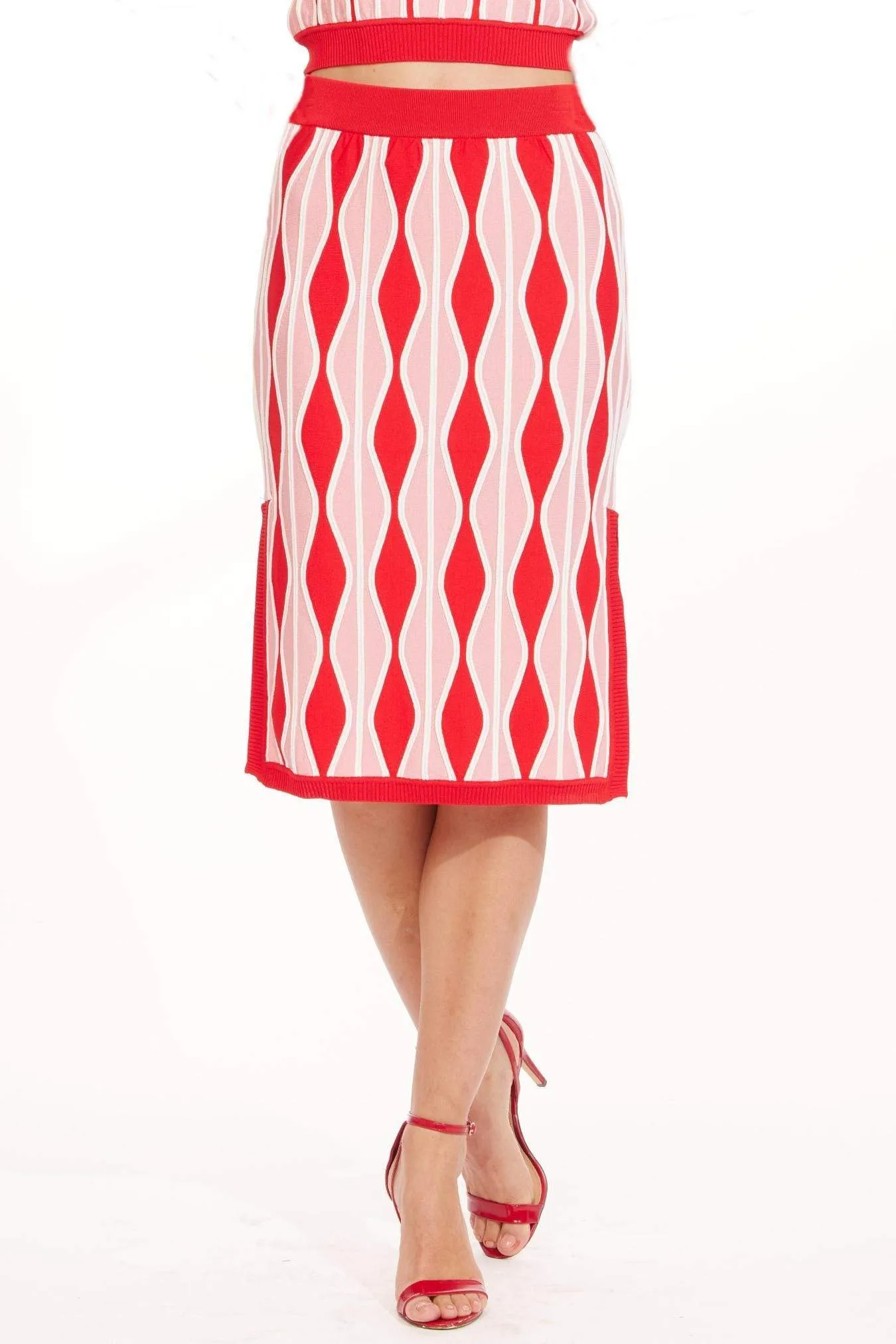 Minimal Texture Niska Skirt - Harlequin Pink