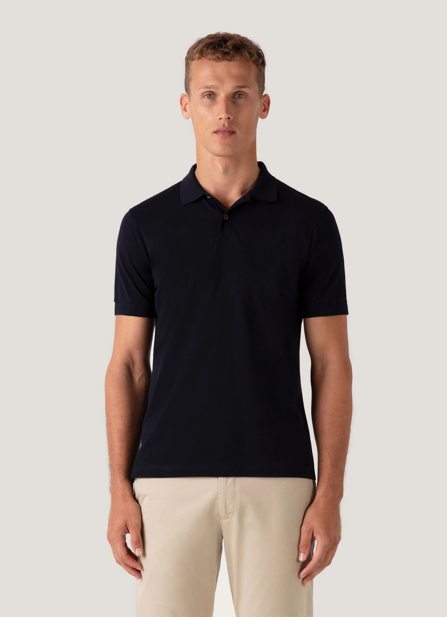 Minimal Apparel Men's Piqu?? Polo Shirt in Midnight Navy