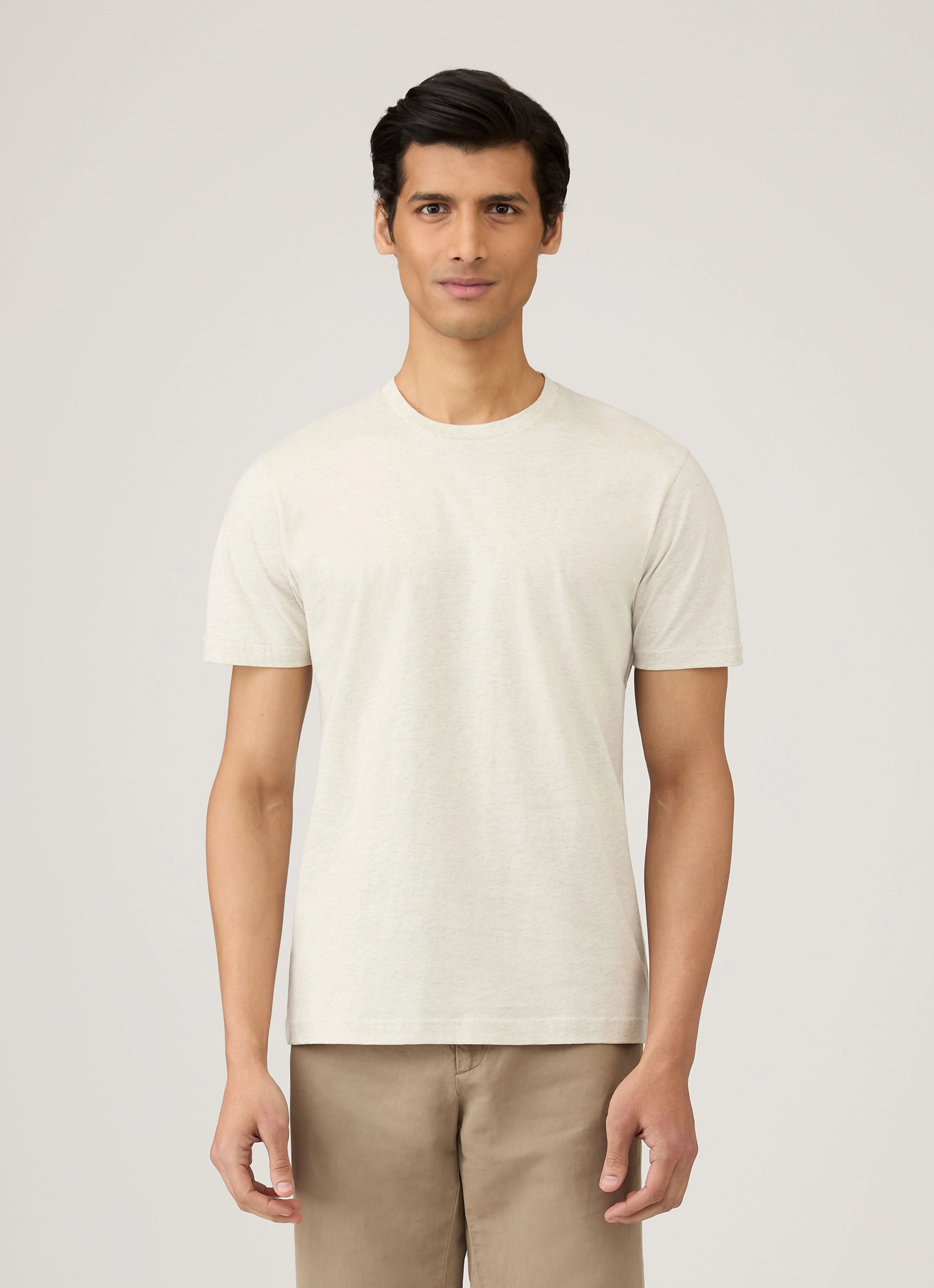 Minimal Cut Winter Men's Riviera T-shirt in Archive White Melange