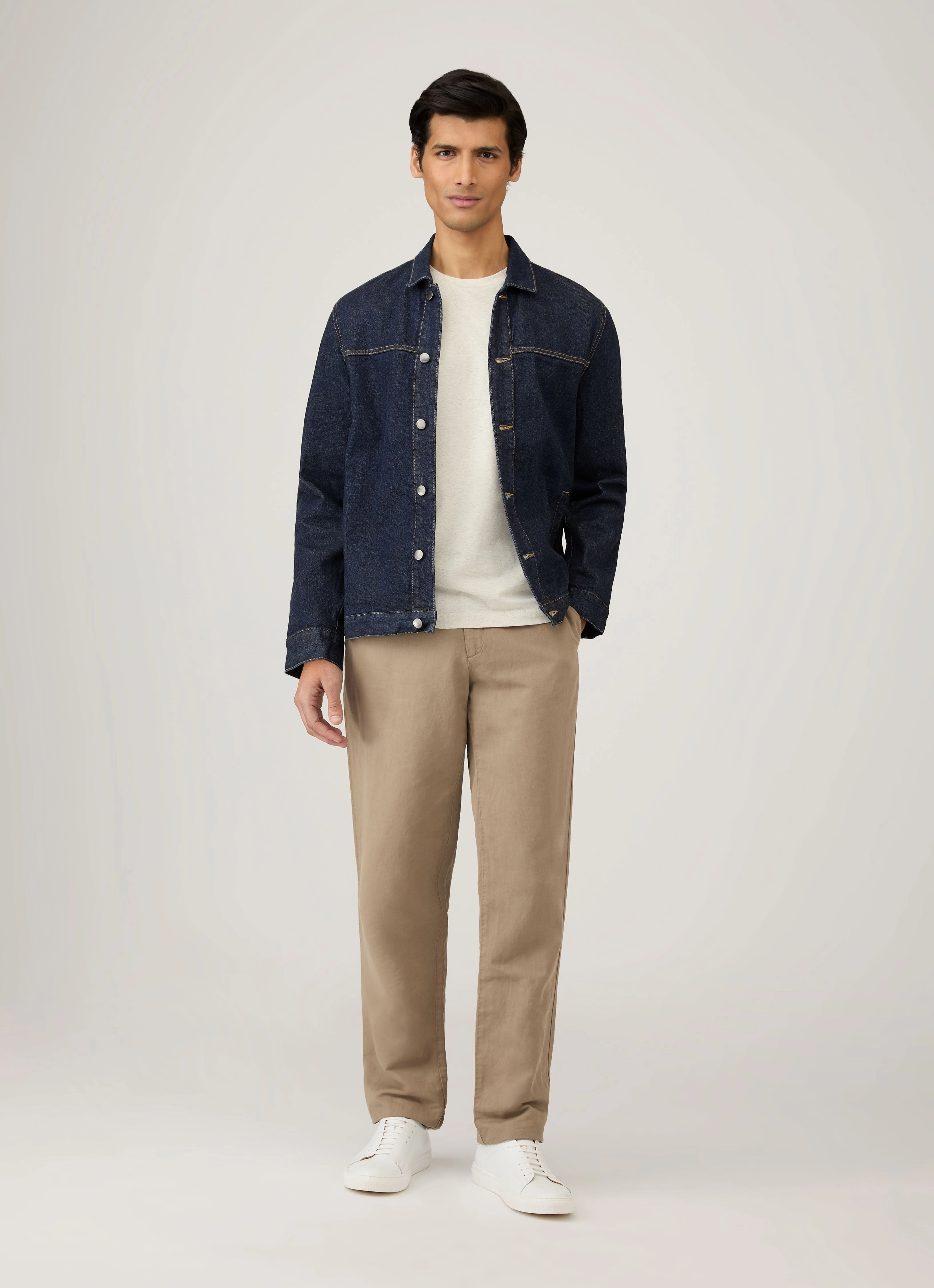 Minimal Cut Winter Men's Riviera T-shirt in Archive White Melange