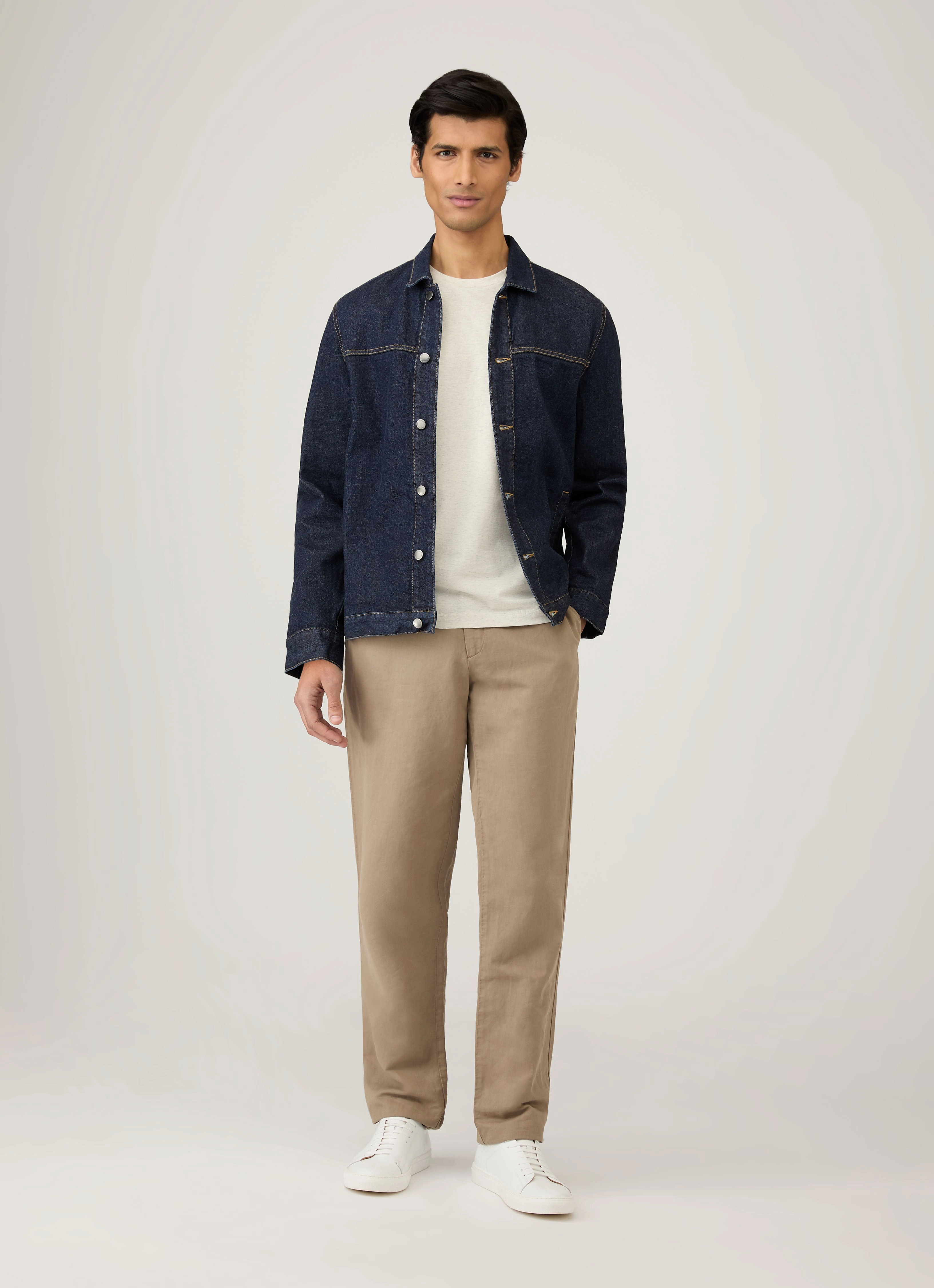 Minimal Cut Winter Men's Riviera T-shirt in Archive White Melange