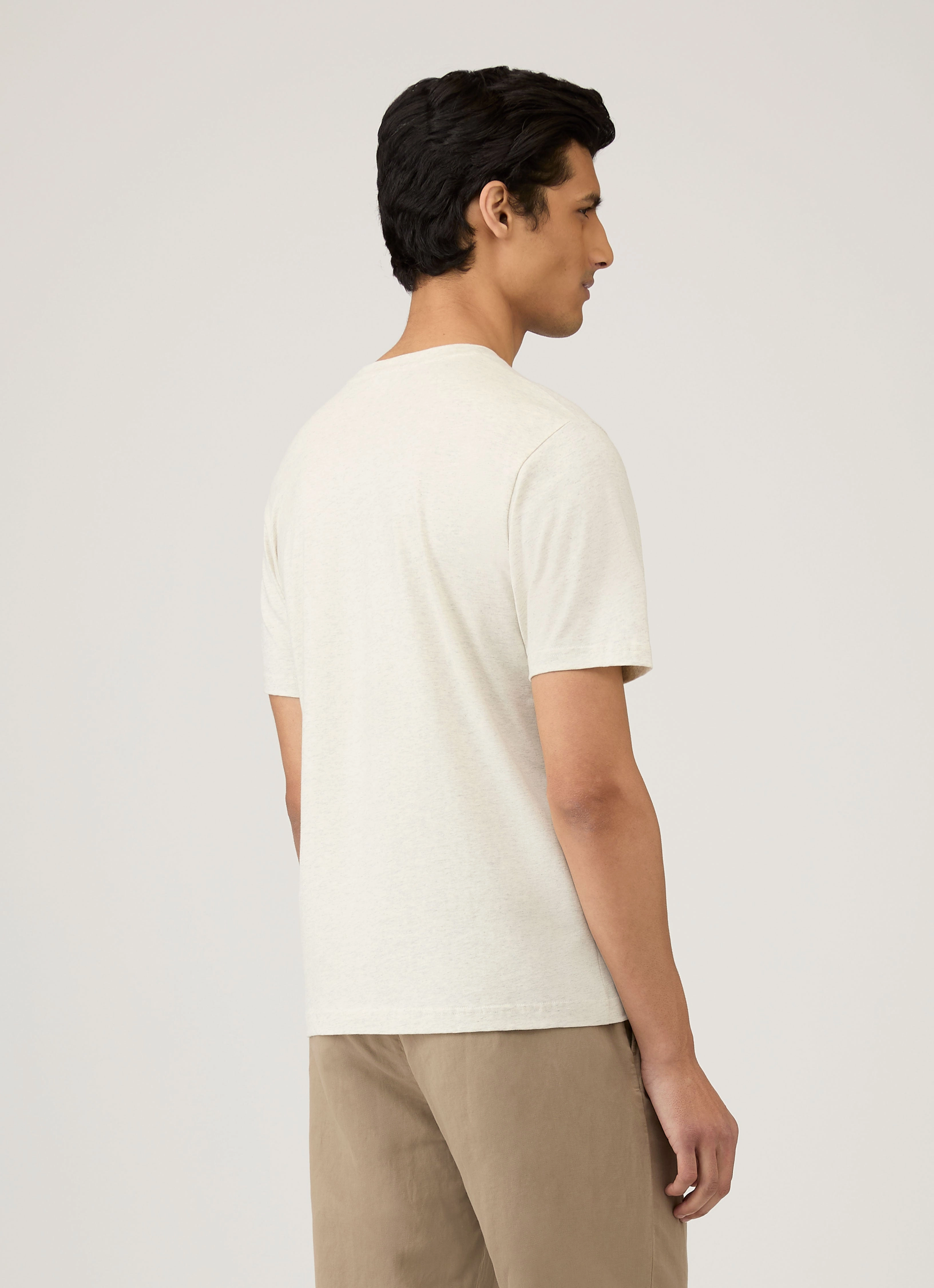 Minimal Cut Winter Men's Riviera T-shirt in Archive White Melange