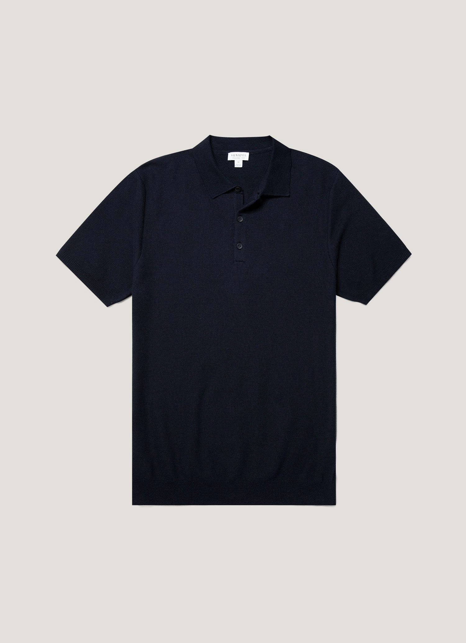 Versatile daily wear Men's Knit Polo Shirt in Navy