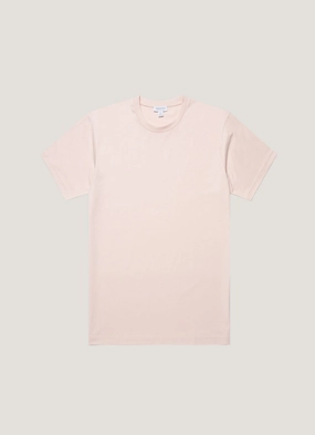 Work Aura Men's Riviera Midweight T-shirt in Pastel Pink