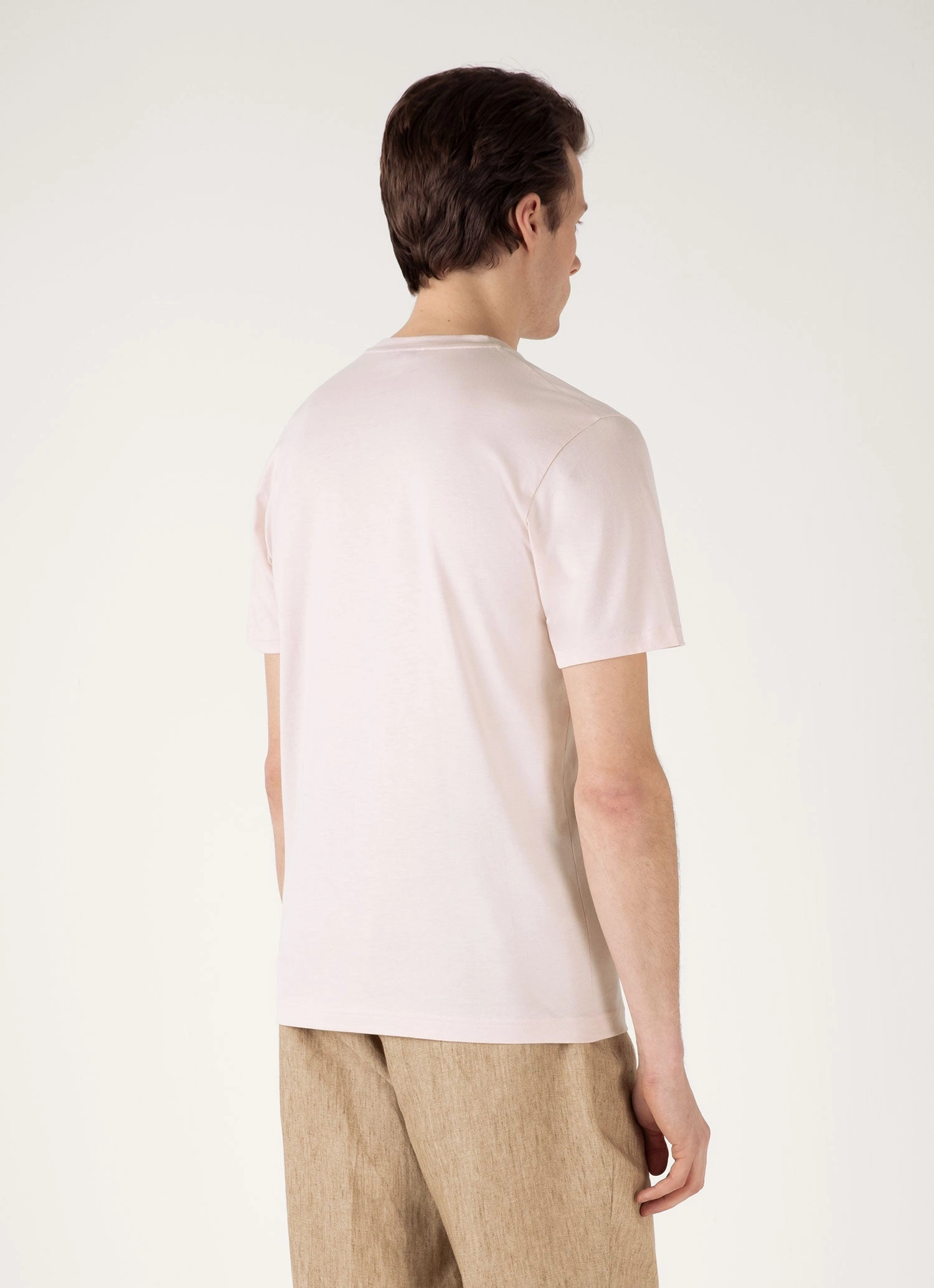 Minimalist Vibes Men's Riviera Midweight T-shirt in Pastel Pink