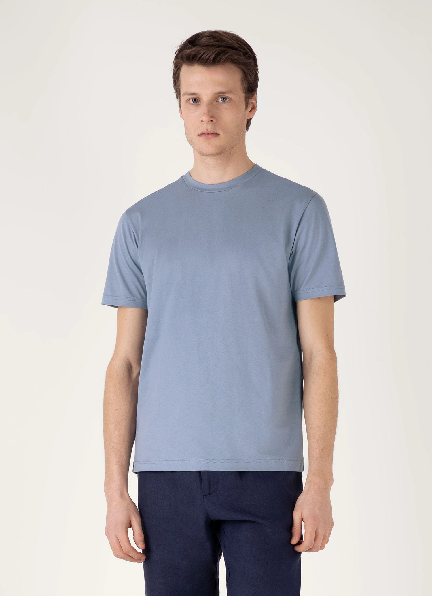 Minimalistic T-shirt Men's Riviera Midweight T-shirt in Vintage Blue