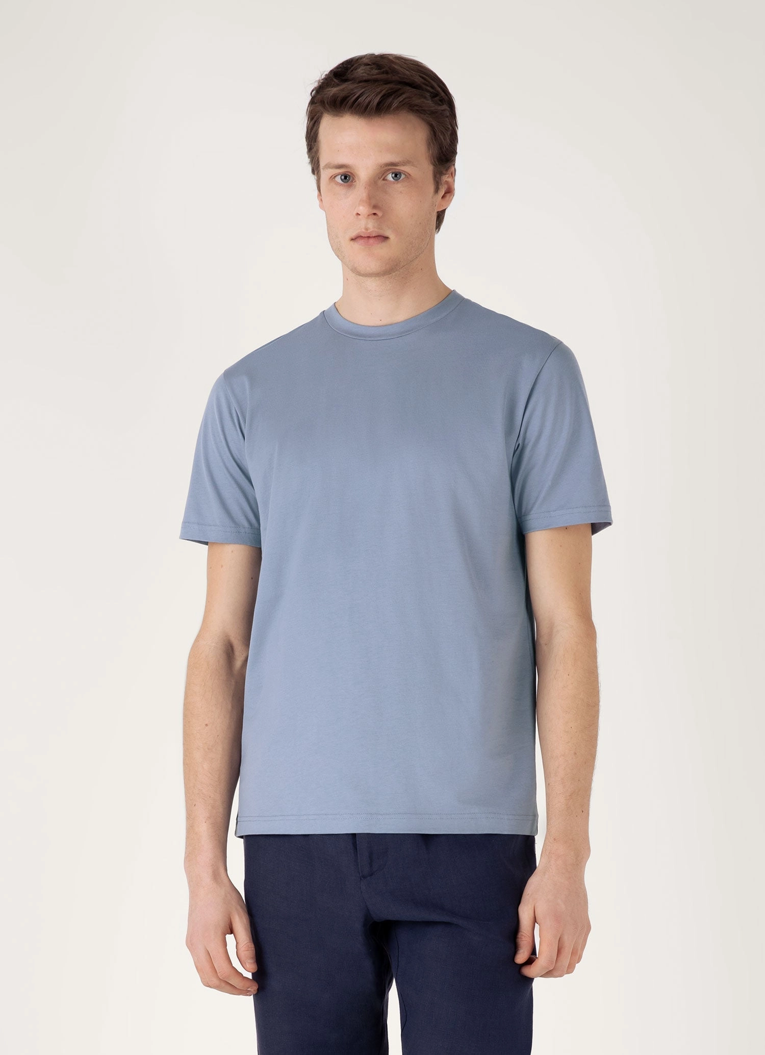 Minimalistic T-shirt Men's Riviera Midweight T-shirt in Vintage Blue