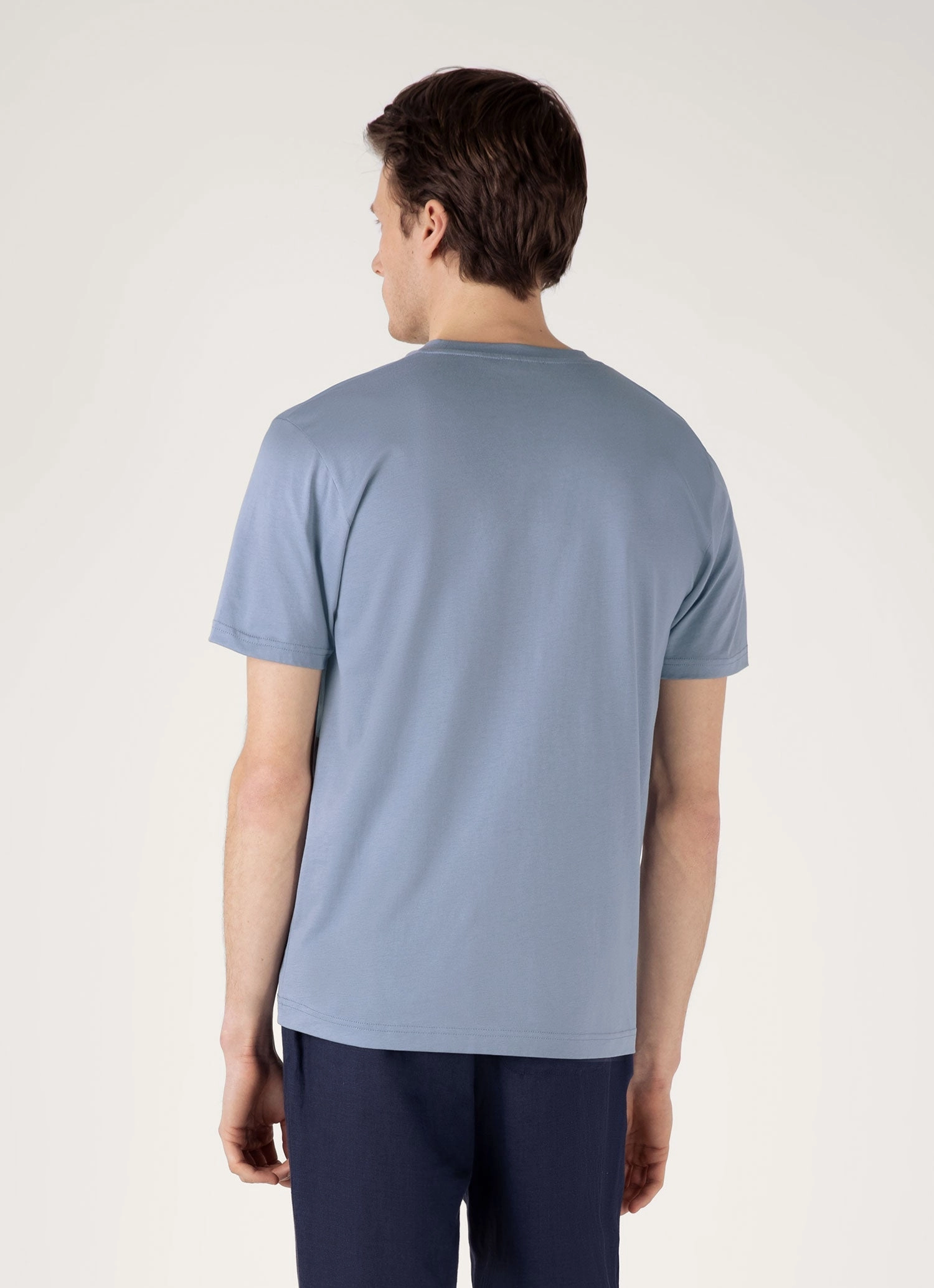 Minimalistic T-shirt Men's Riviera Midweight T-shirt in Vintage Blue