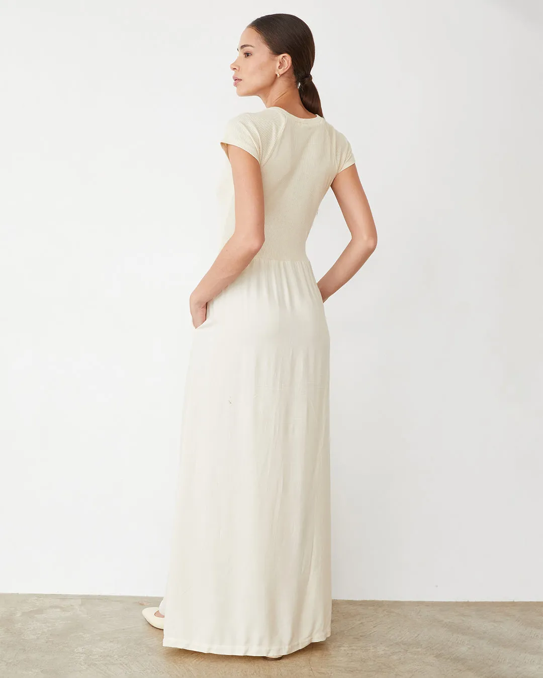 Mix Media Maxi Dress Clean Trend
