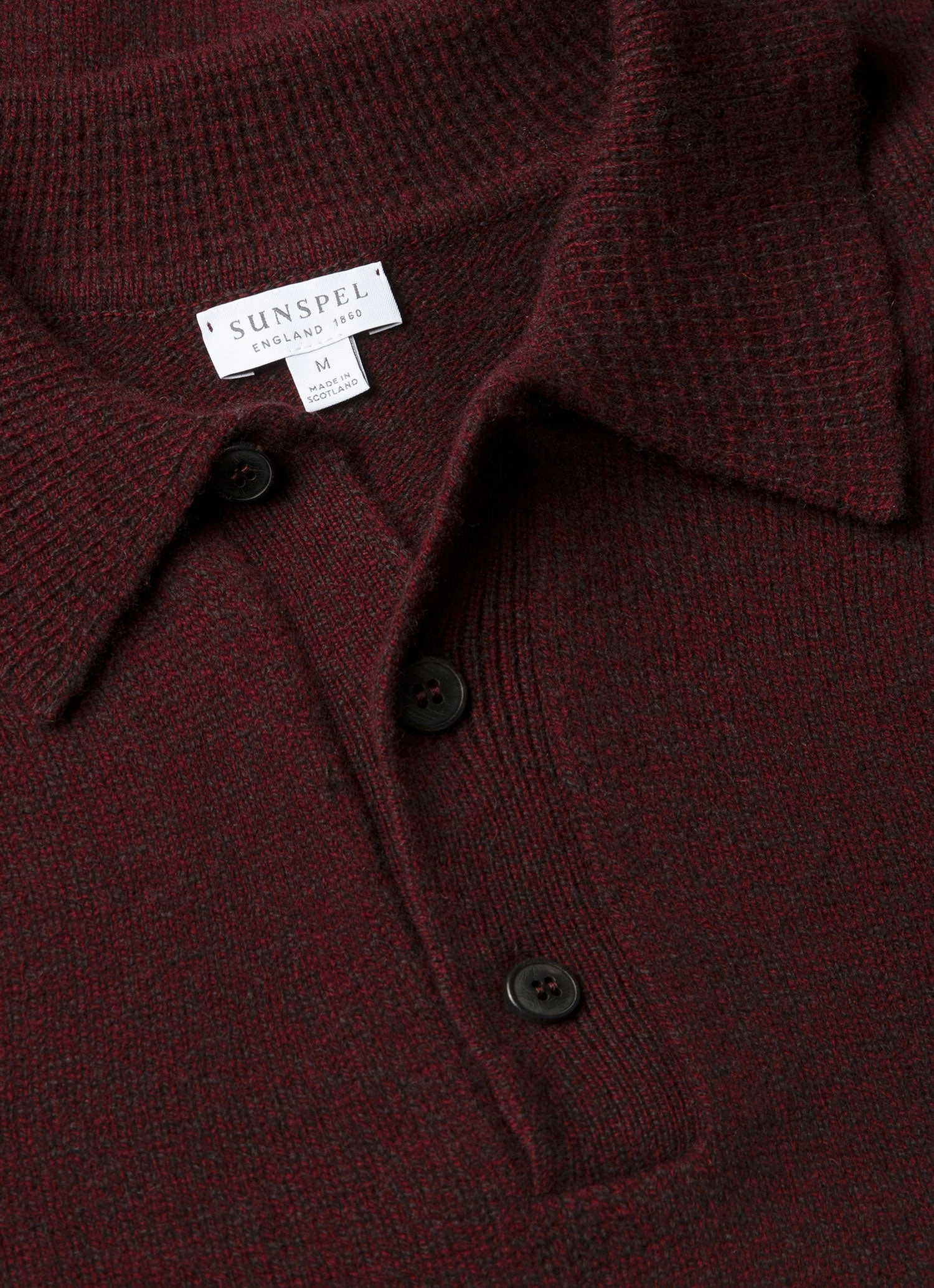 Modal Men's Lambswool Polo Shirt in Bakelite Twist