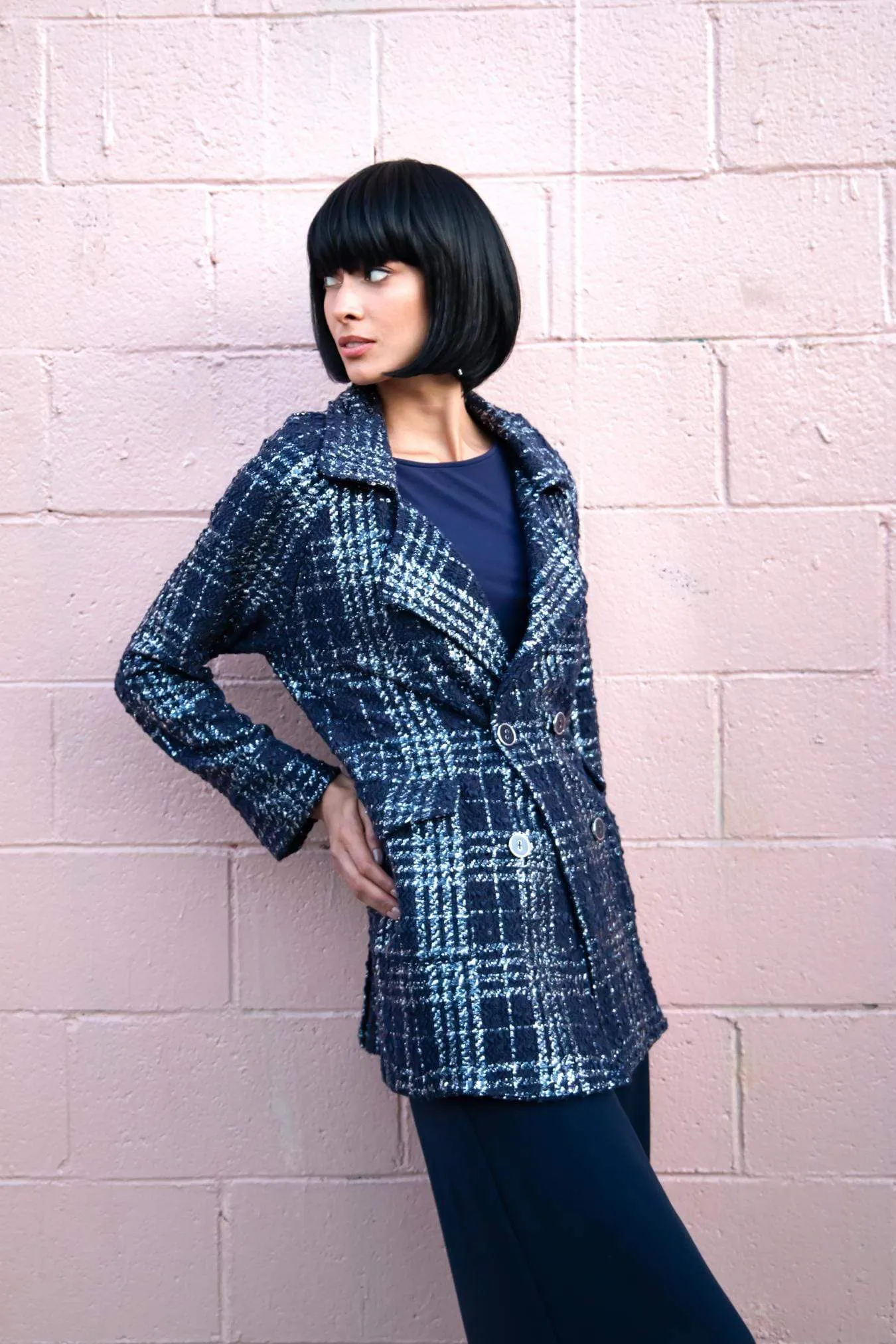 Modern Chic Logan Coat - Midnight Paris