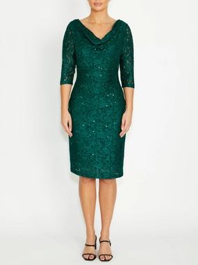 Day Off Style Chic Layers Elisa Evergreen Lace Dress