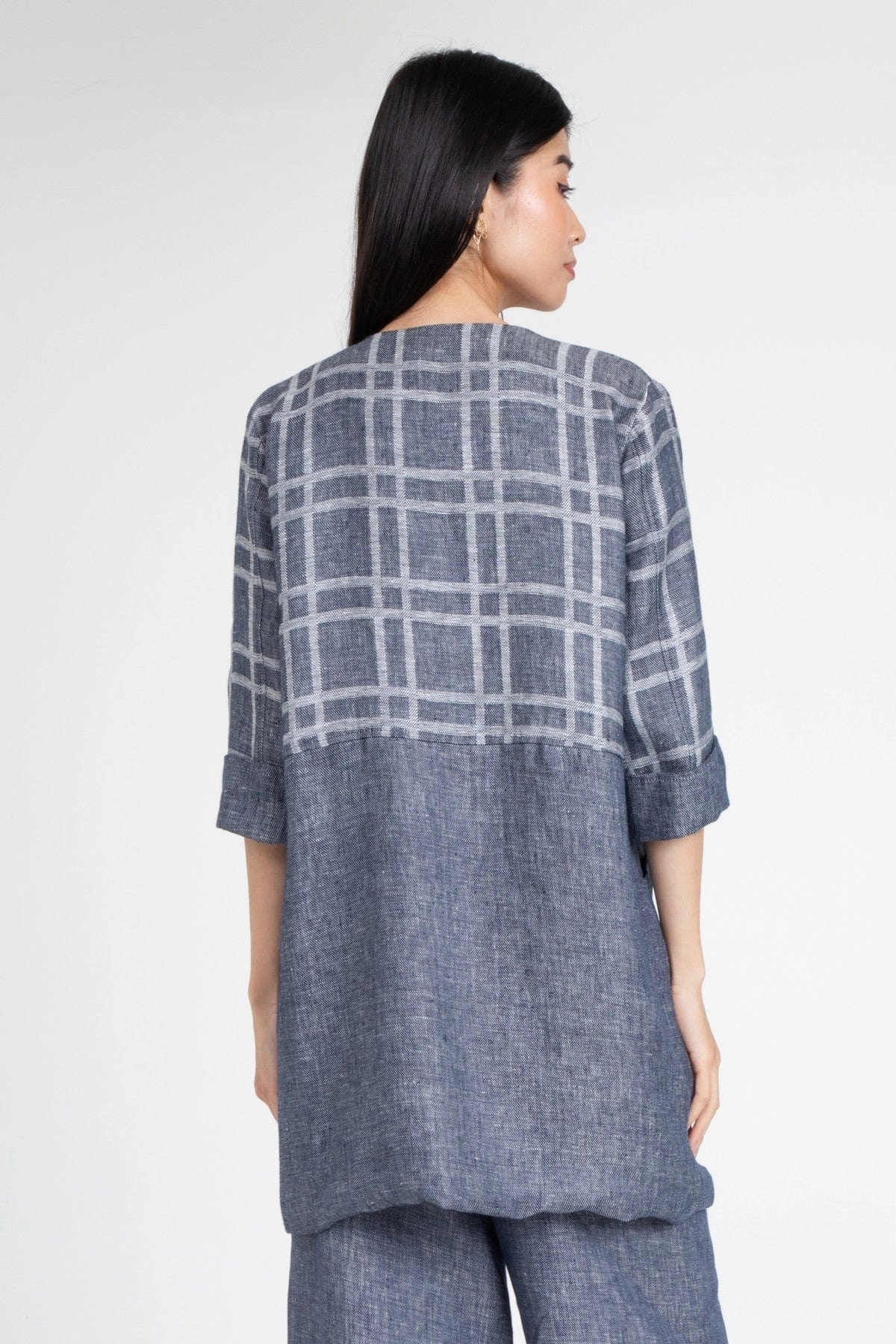 Modern Cool Carrie Car Coat ?C Plaid Linen