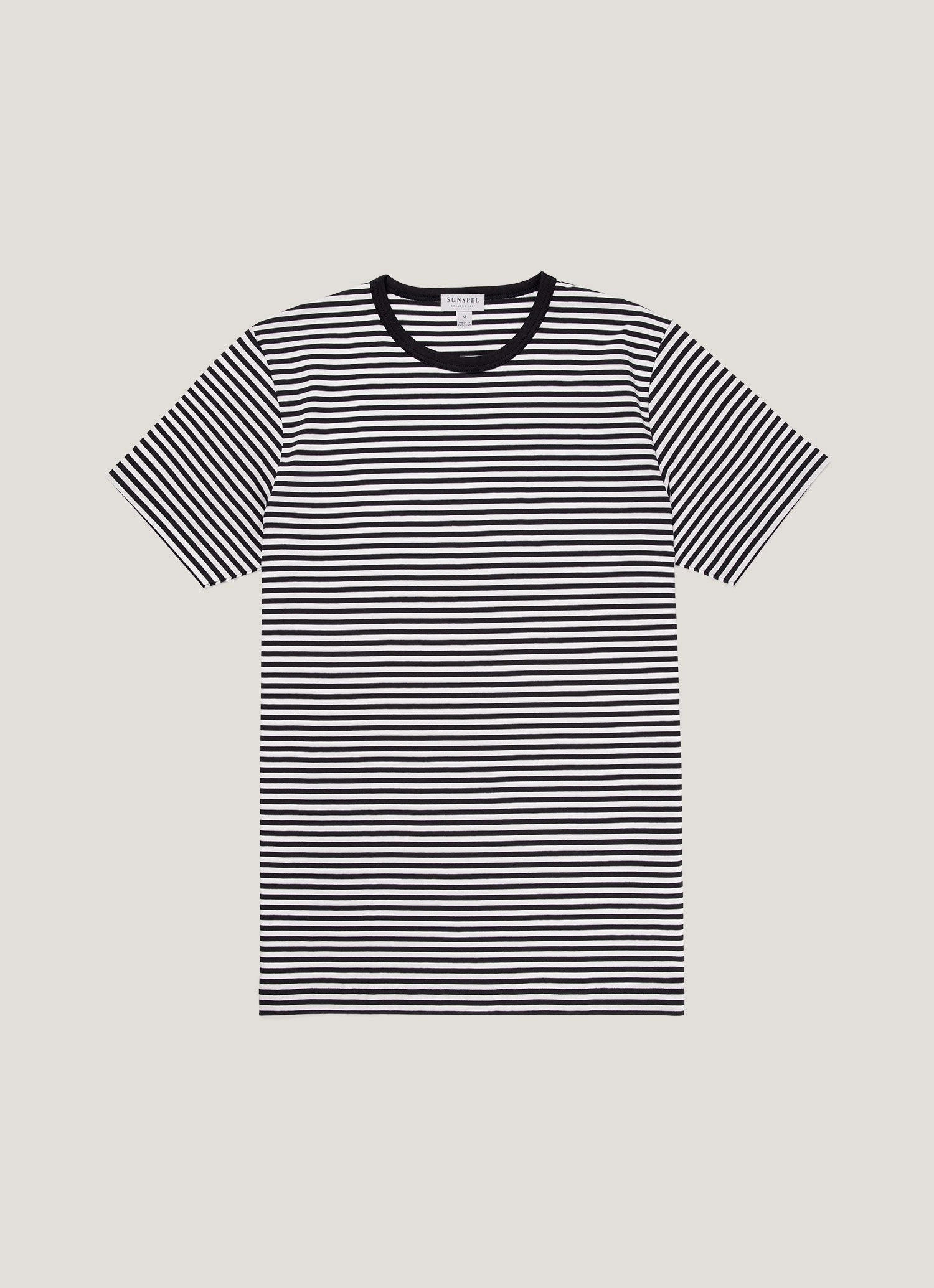 Men's Classic T-shirt in Navy/White English Stripe Minimal Outfit Style Work Ready Style