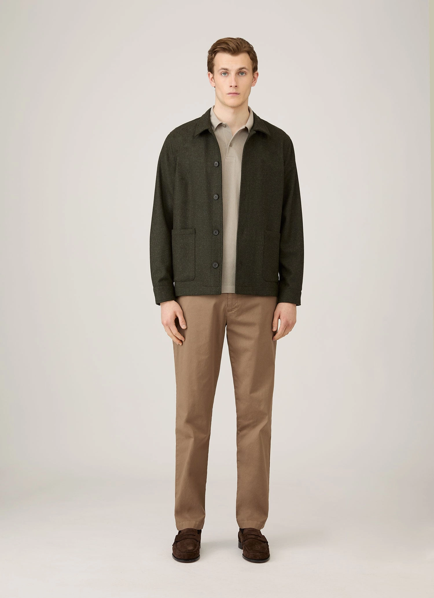 Modern Look Travel Men's Riviera Polo Shirt in Fog