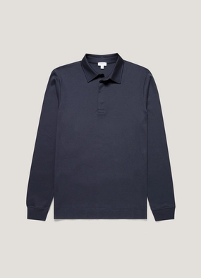 Playful pattern shirt Men's Heavyweight Rugby Polo Shirt in Navy