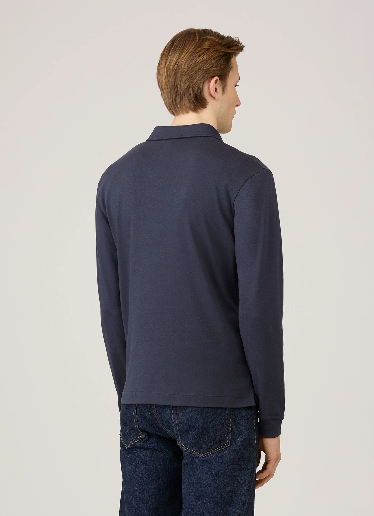 Modern Pick Men's Heavyweight Rugby Polo Shirt in Navy