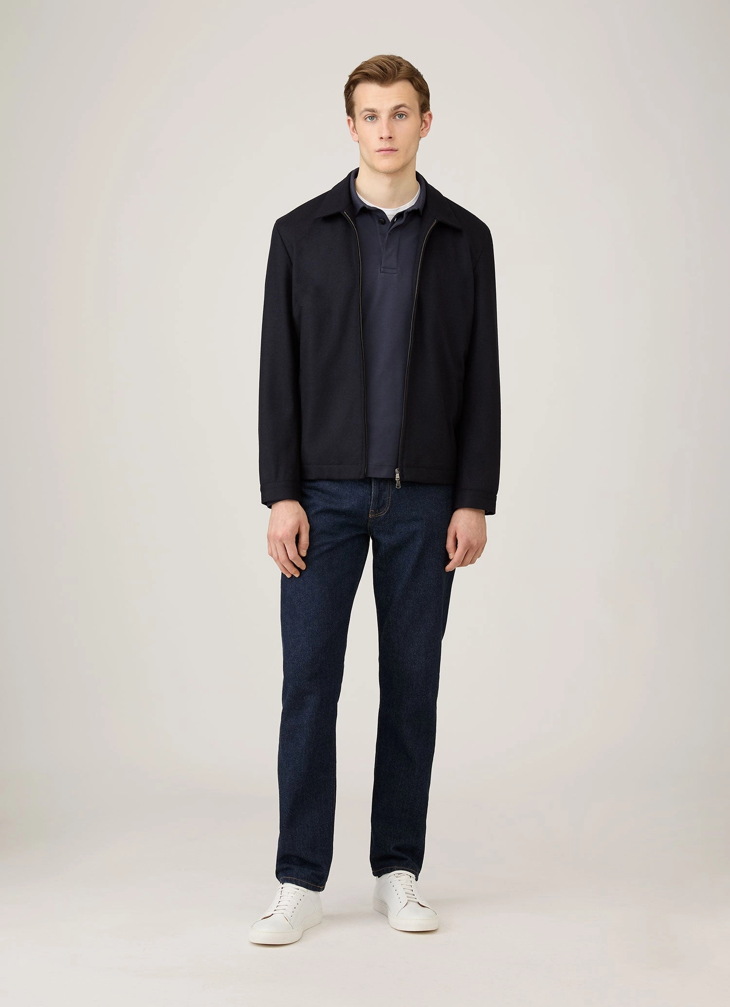 Modern Pick Men's Heavyweight Rugby Polo Shirt in Navy