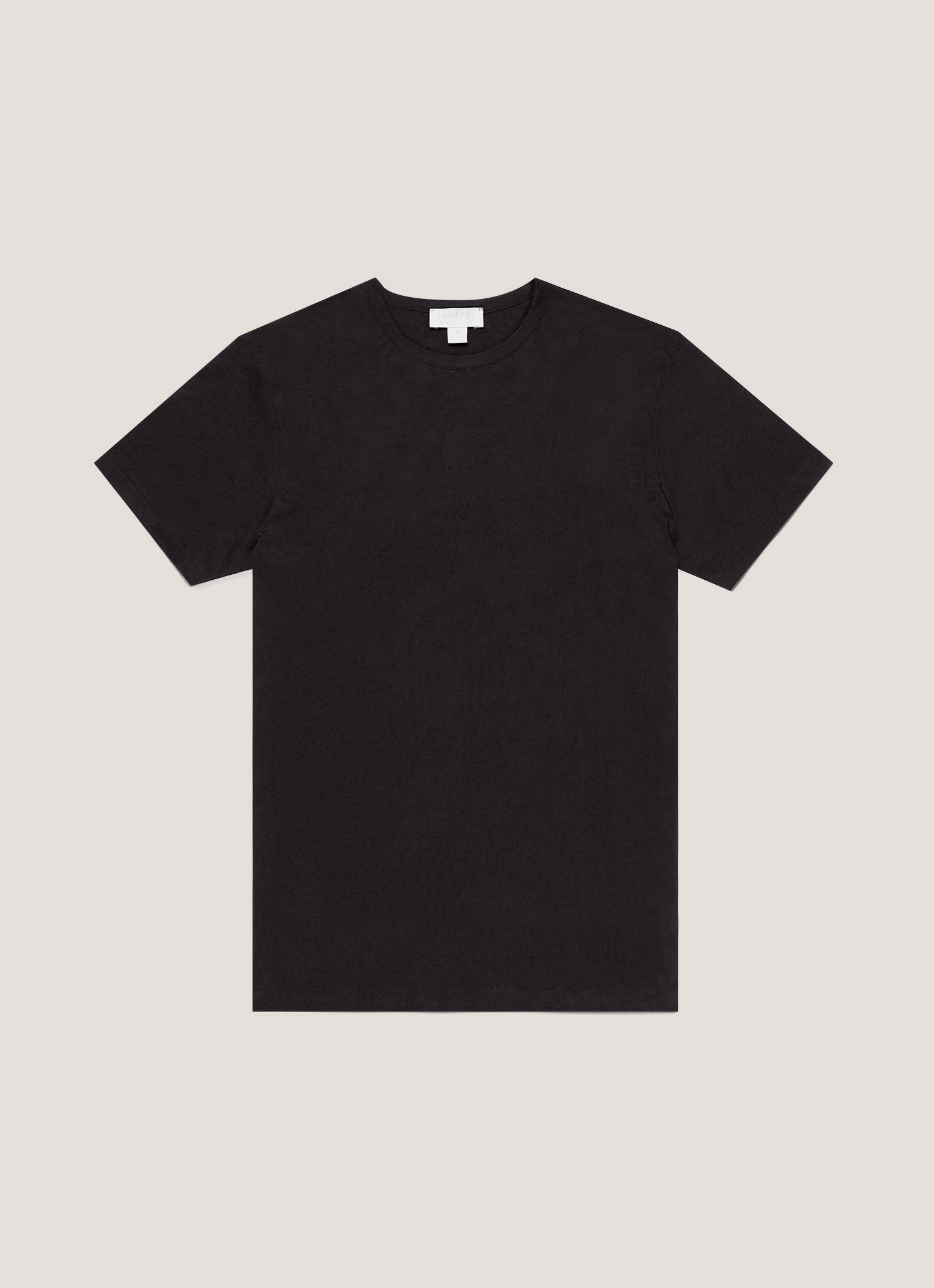 Men's Sea Island Cotton T-shirt in Black Timeless Outfit Style