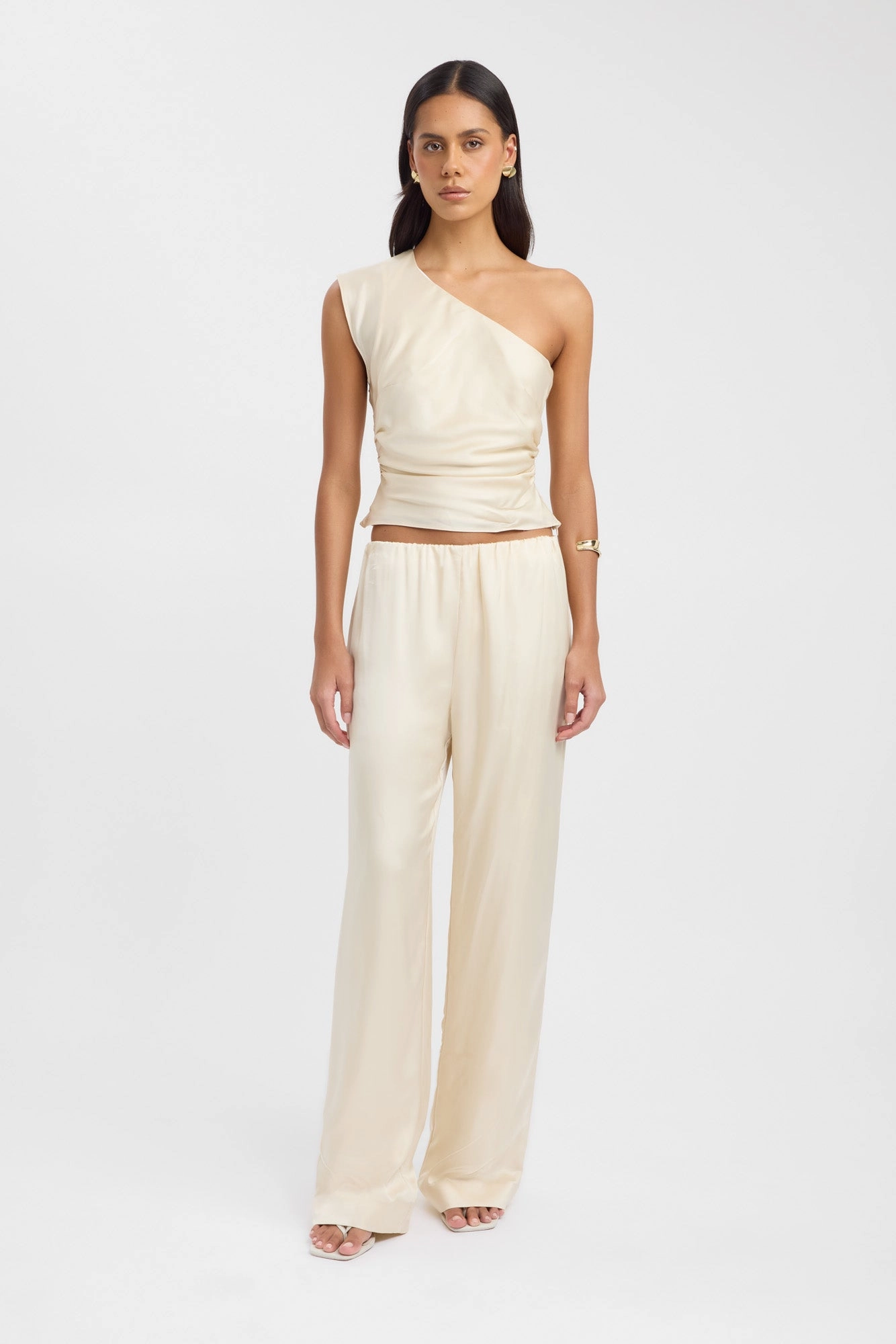 denim texture Monty Gathered Pant