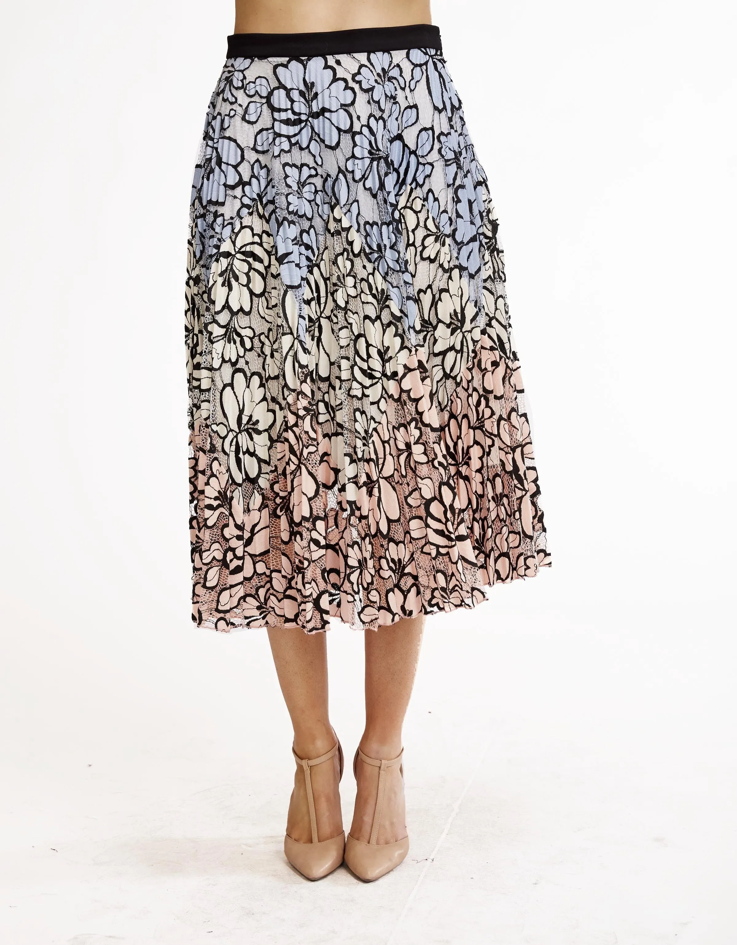 Smart Mood Chic Appeal Multi Color Lace Skirt Lillian