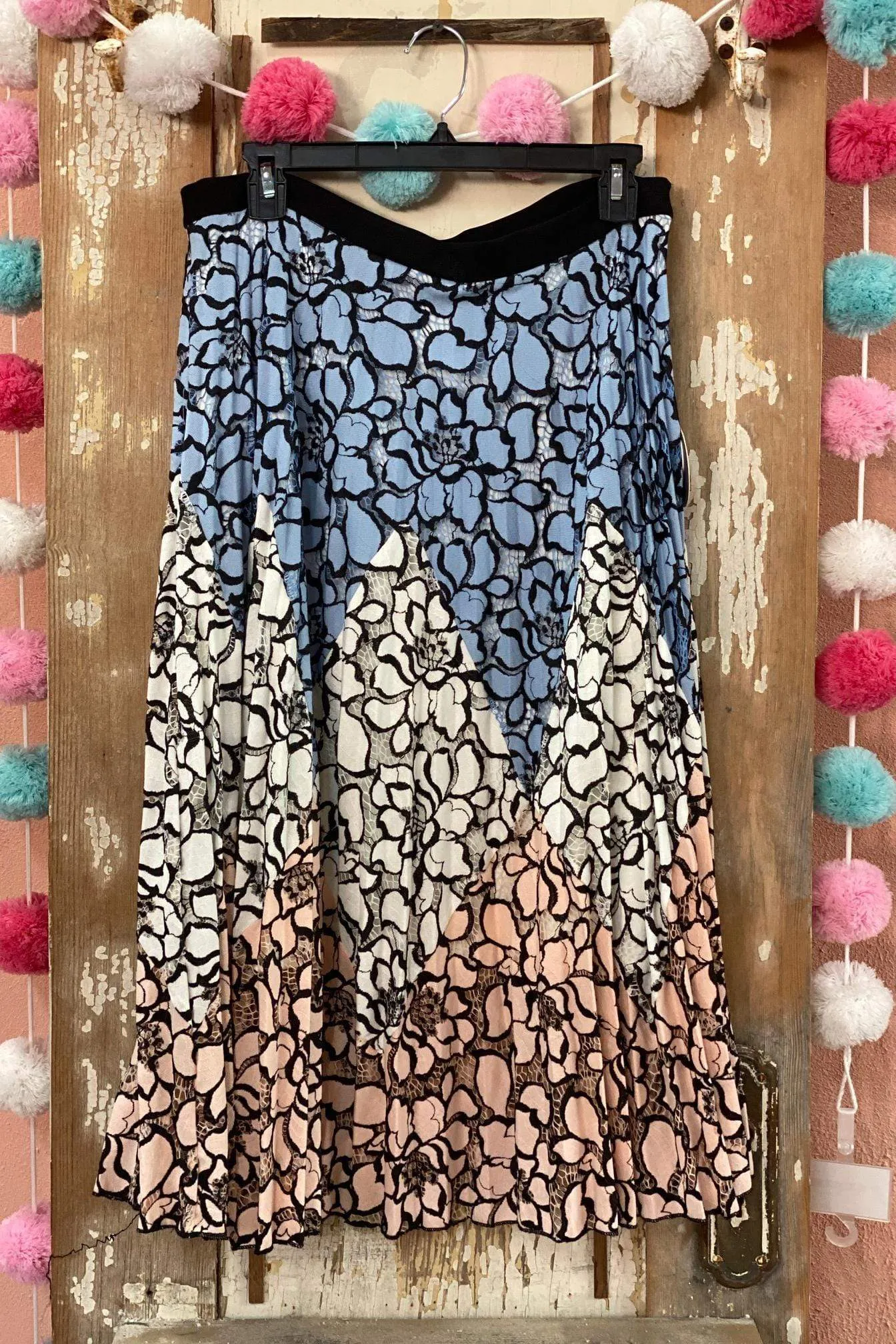 Multi Color Lace Skirt Lillian Open Back