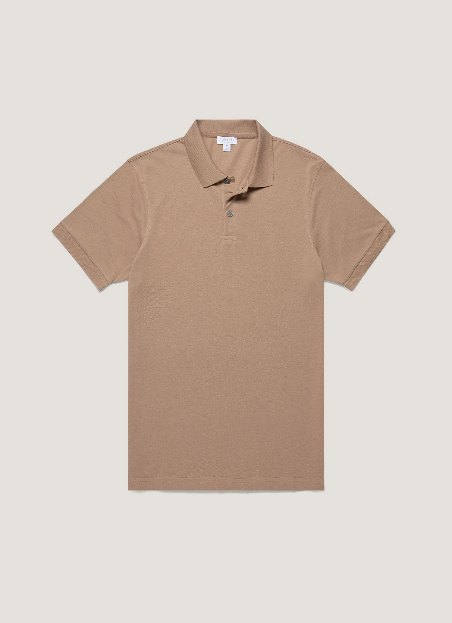 Minimal Style Wear Stylish casual layer Men's Piqu?? Polo Shirt in Dune