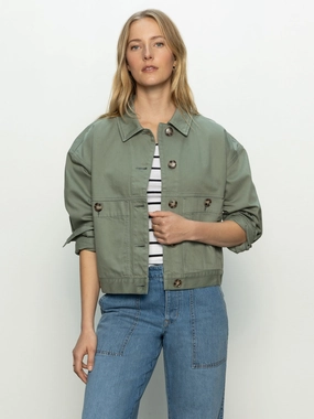 Coastal Denim Shacket Dark Spruce Long Wear Modern Wear