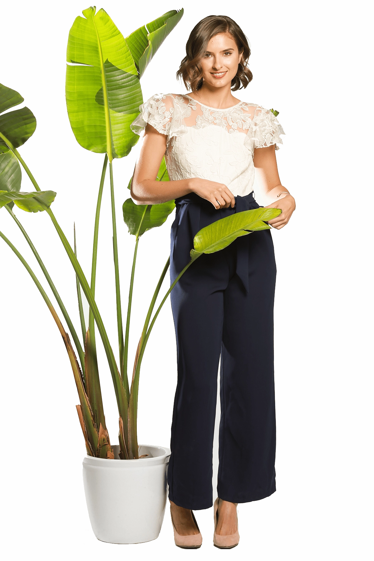 Neutral Form Phoebe Jumpsuit - White Willow