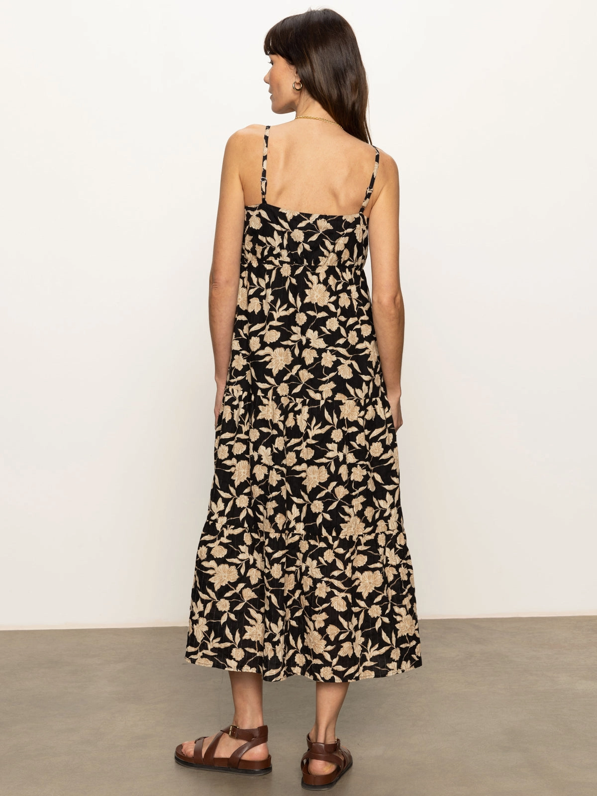 Night wear Tiered Picot Dress Bandana Print