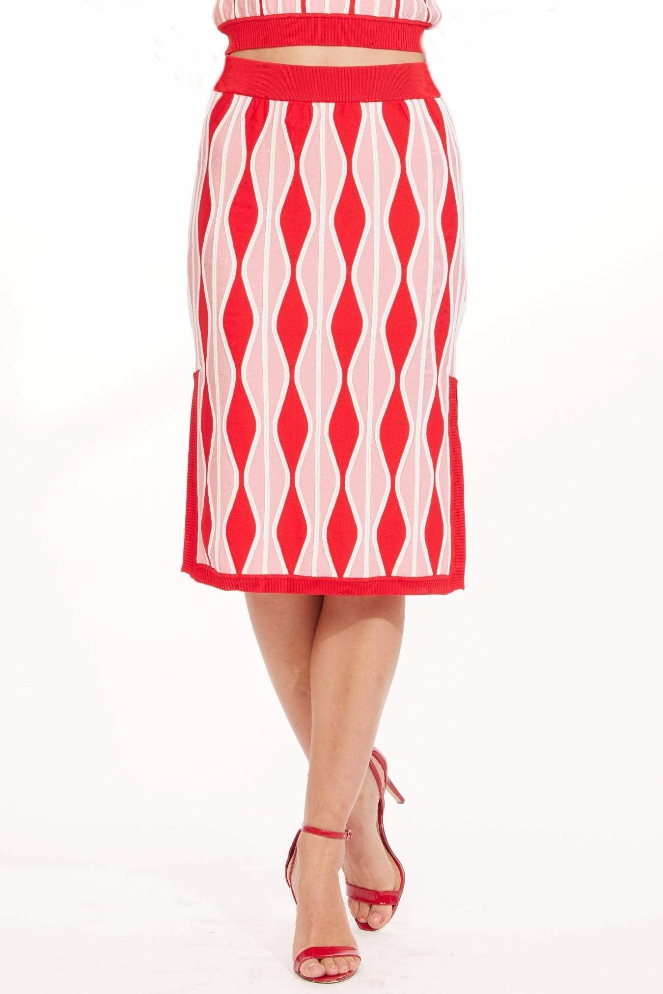 Niska Skirt - Harlequin Pink Bold Look