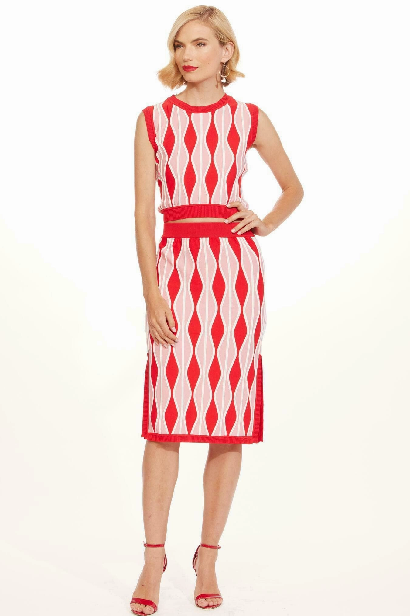 Niska Skirt - Harlequin Pink Bold Look