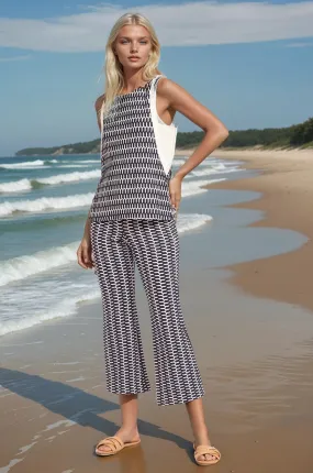 Convertible legs Low-rise style Ober Pants - Canal Blue