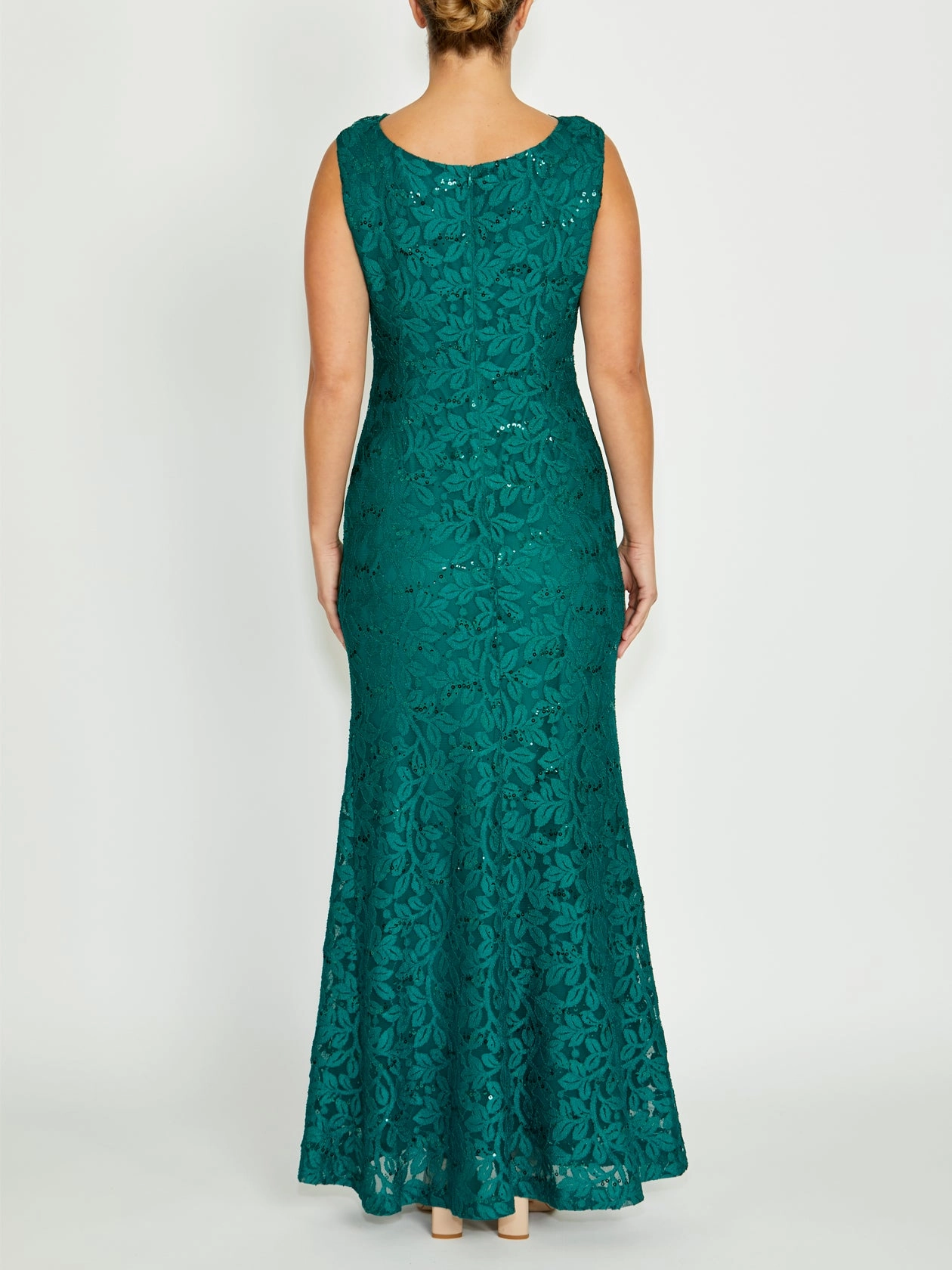Occasion Ready Elisa Green Cowl Neck Gown