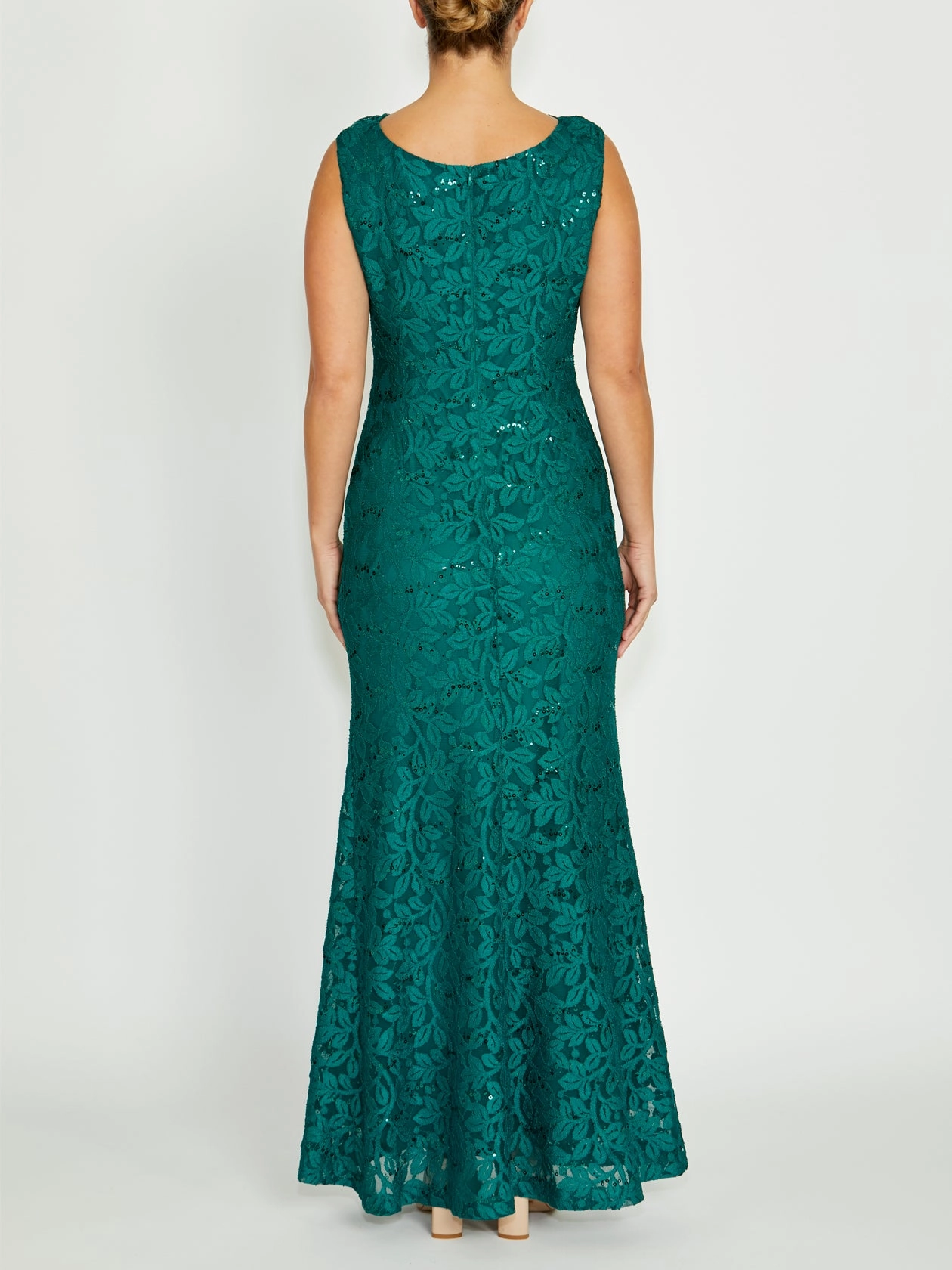 Occasion Ready Elisa Green Cowl Neck Gown