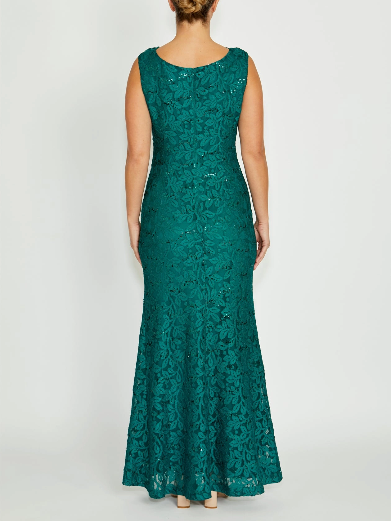 Occasion Ready Elisa Green Cowl Neck Gown
