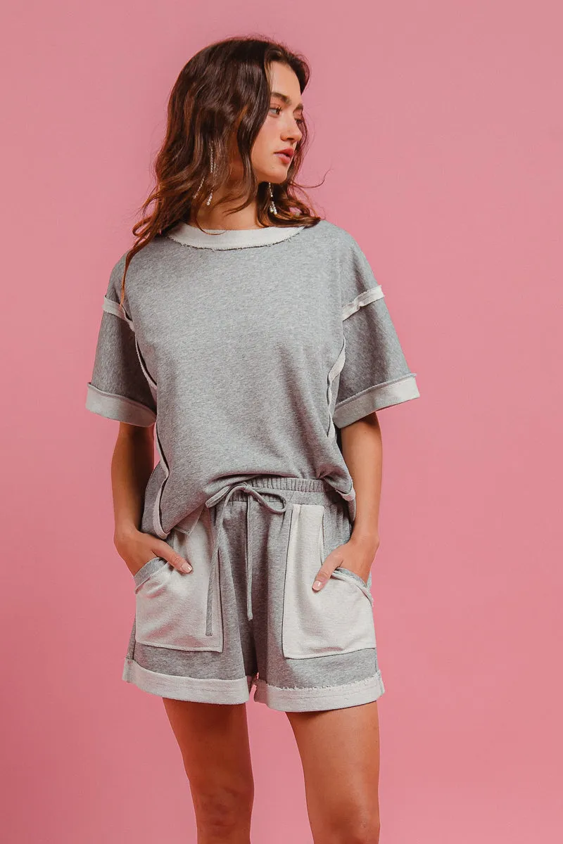 Soft Stretch Refined fit IB1695R-01 | FRENCH TERRY KNIT SHORT PANTS WITH SIDE POCKET