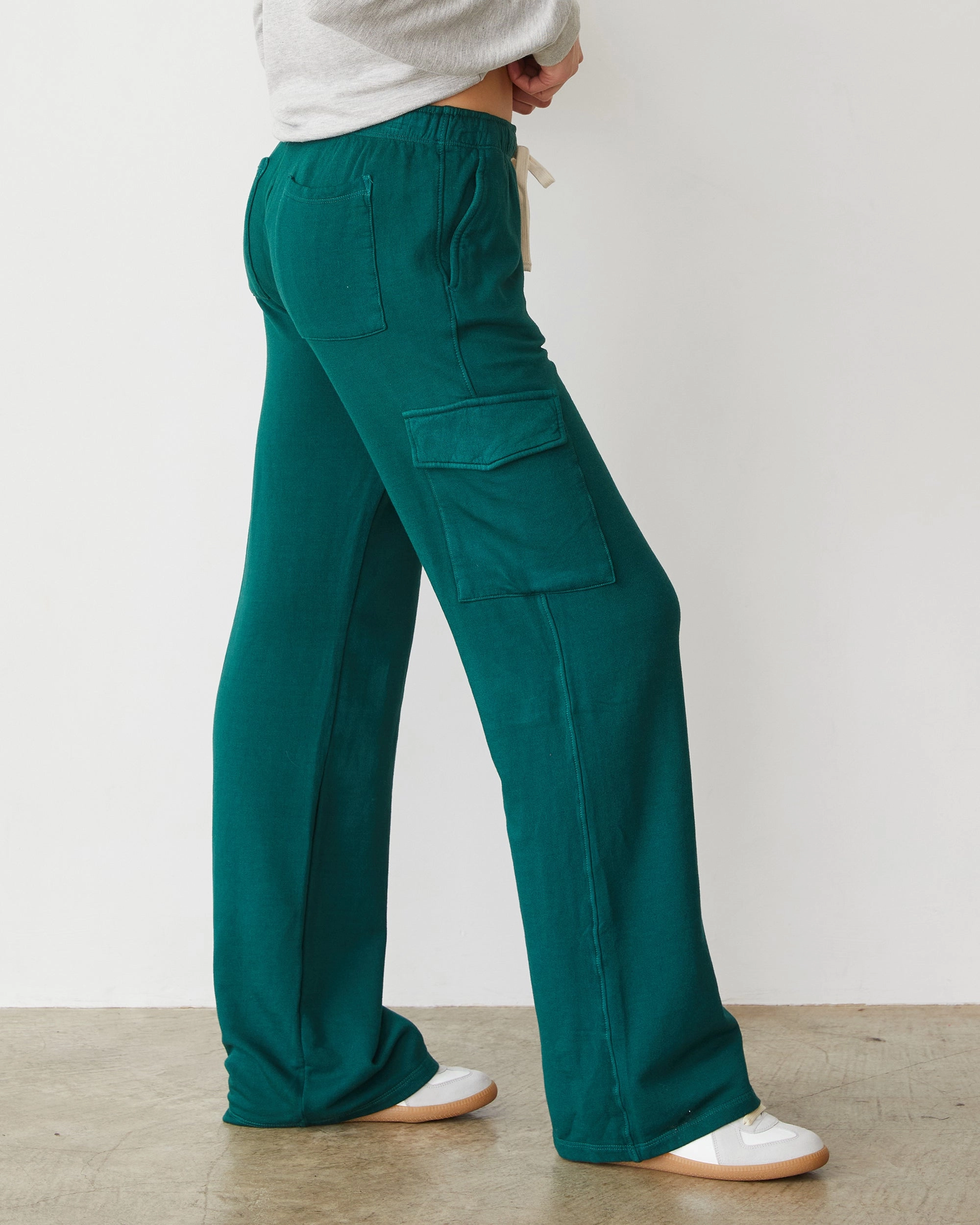 Office Style Softfleece Straight Leg Cargo Sweat