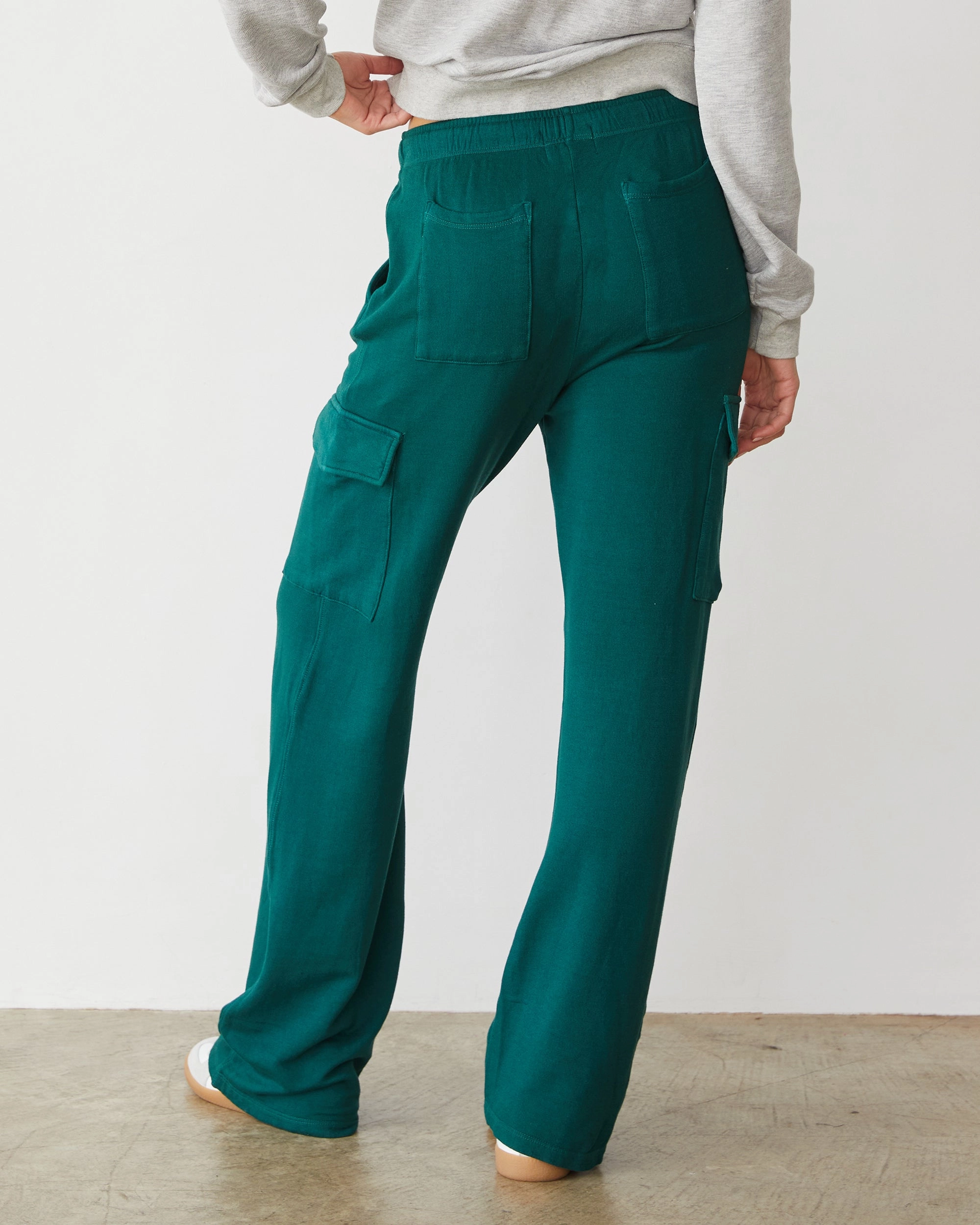 Office Style Softfleece Straight Leg Cargo Sweat