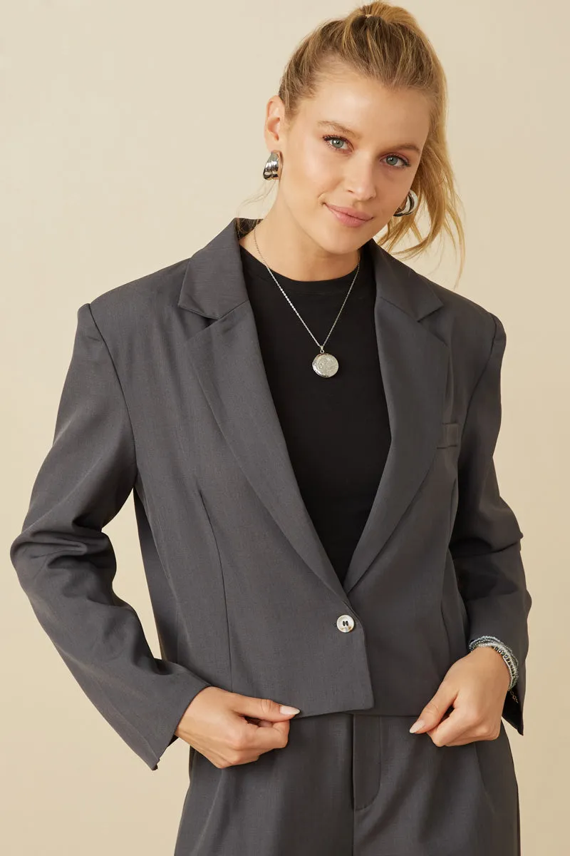 Adventure Day Look One Button Cropped Blazer