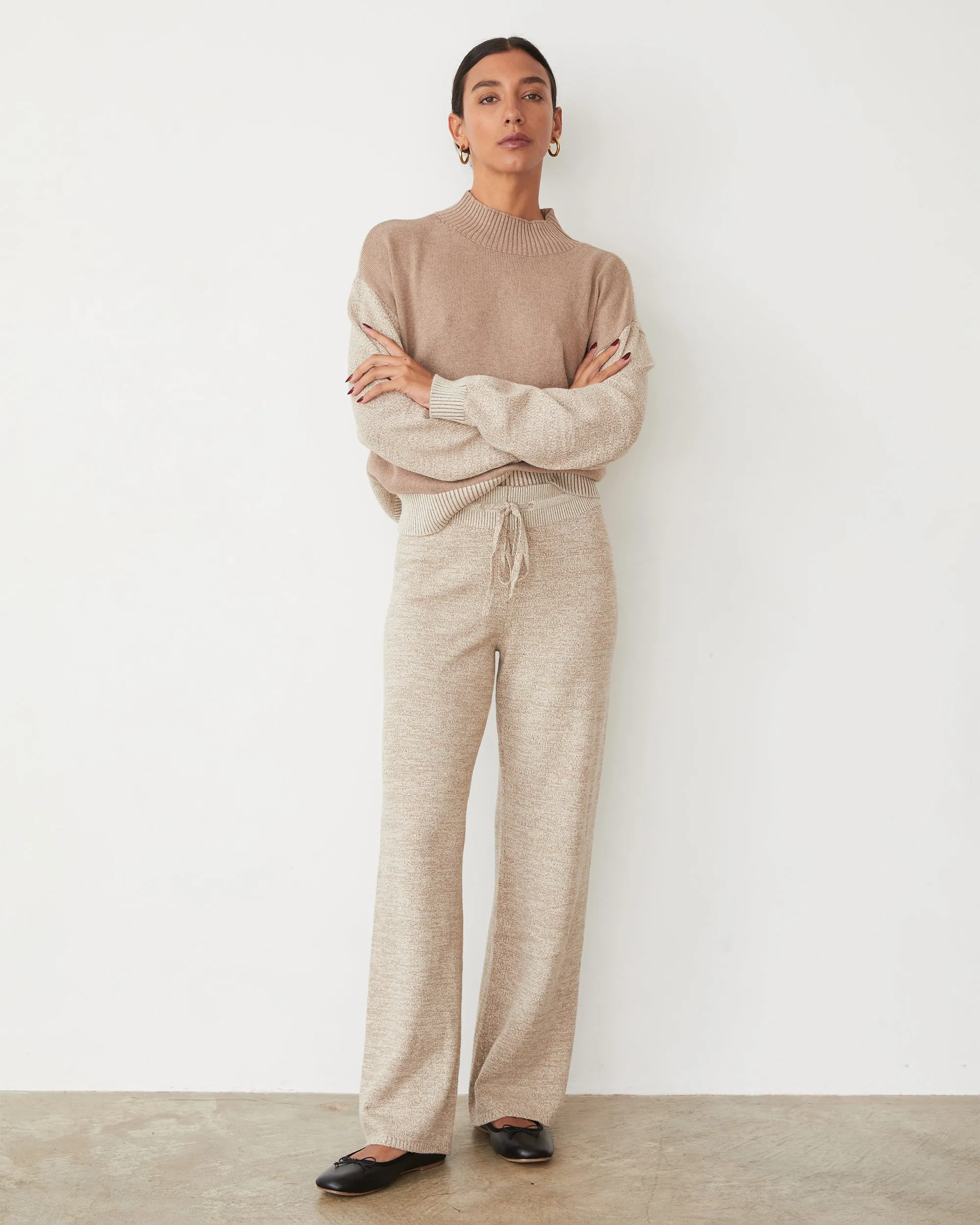 Organic Cotton Cashmere Relaxed Pant Wide-leg-casual