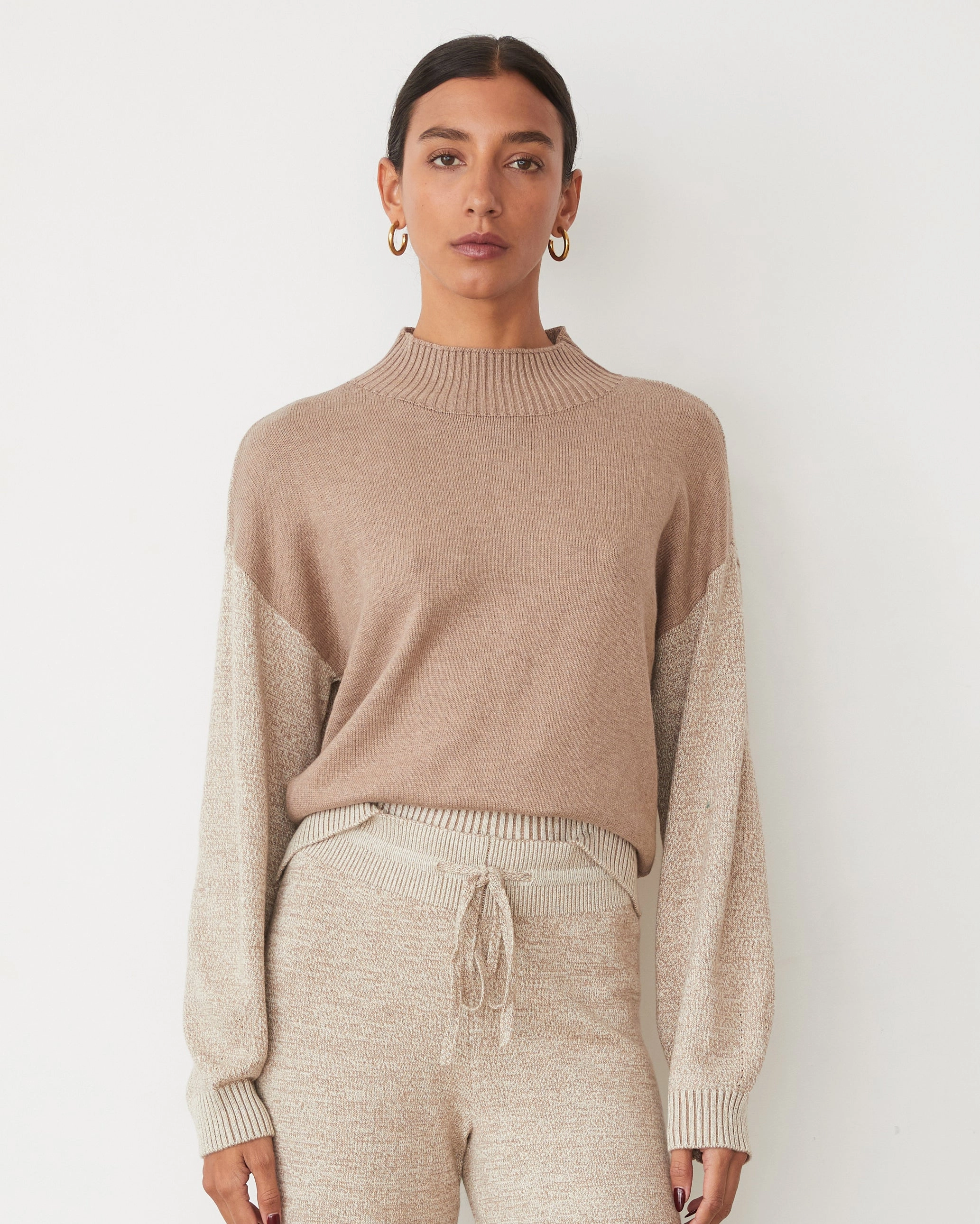 Organic Cotton Cashmere Funnel Neck Sweater Sharp Traveler