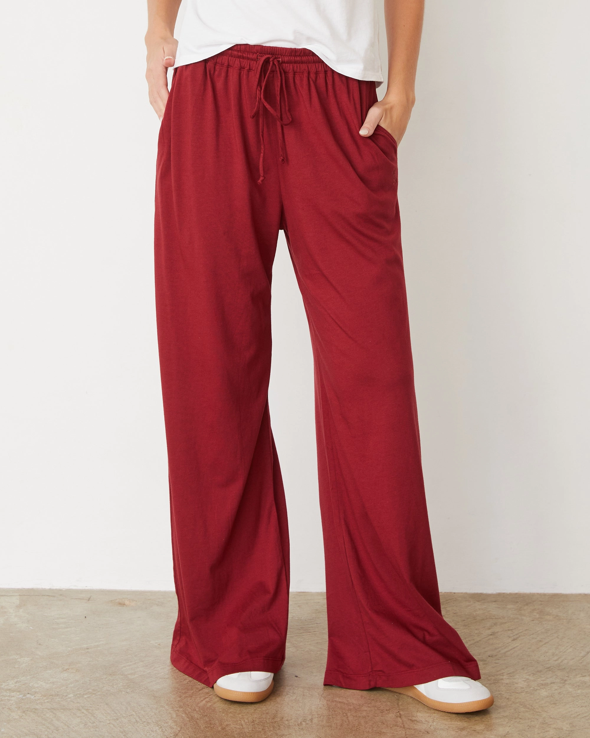 Organic Jersey Wide Leg Pant Denim