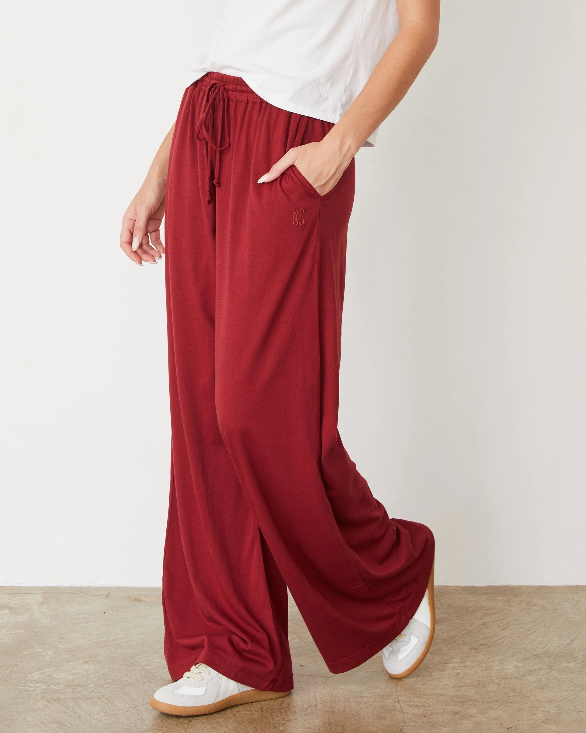 Organic Jersey Wide Leg Pant Easy Fashion