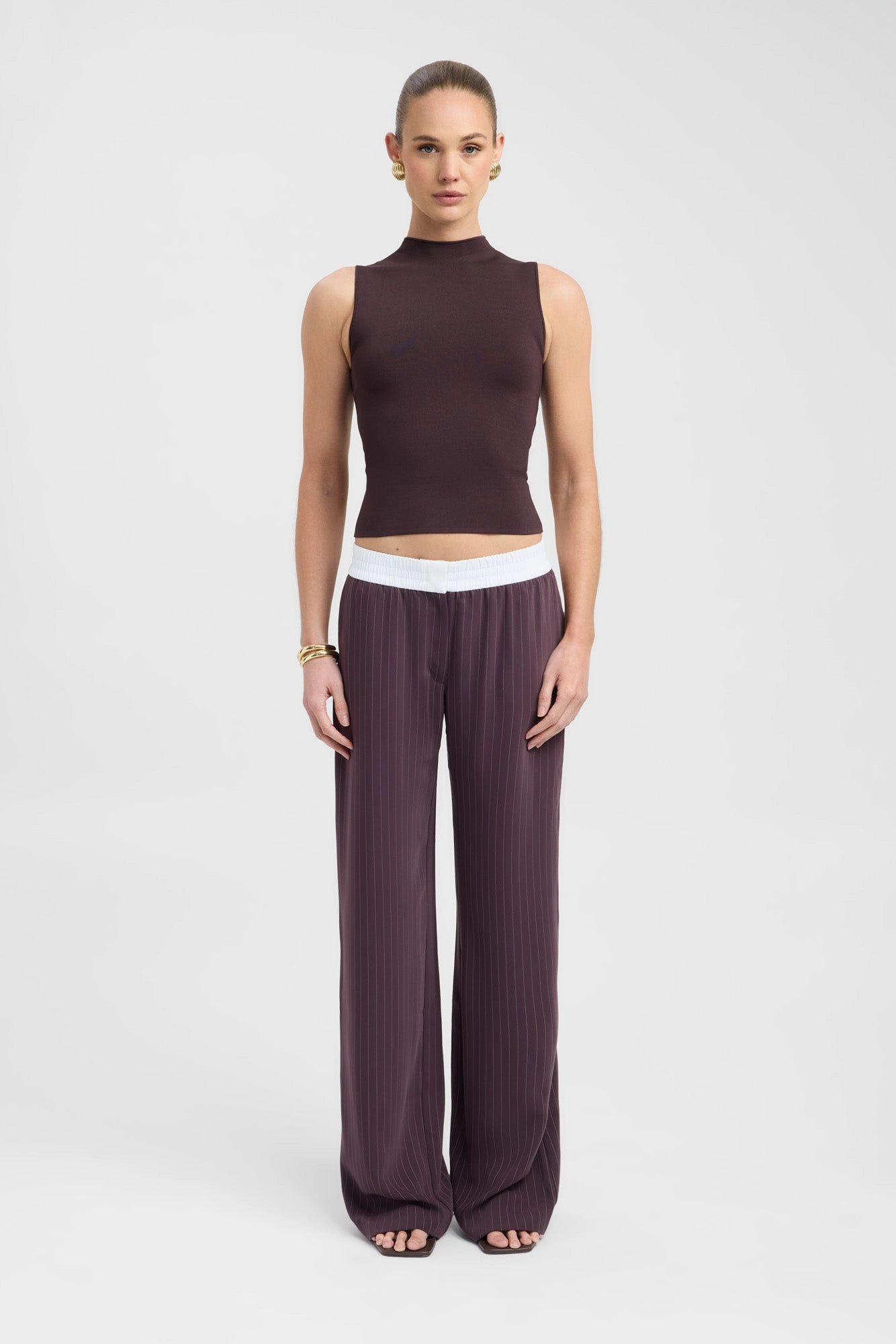 Breathable fabric white fresh Oslo Elastic Waist Pant