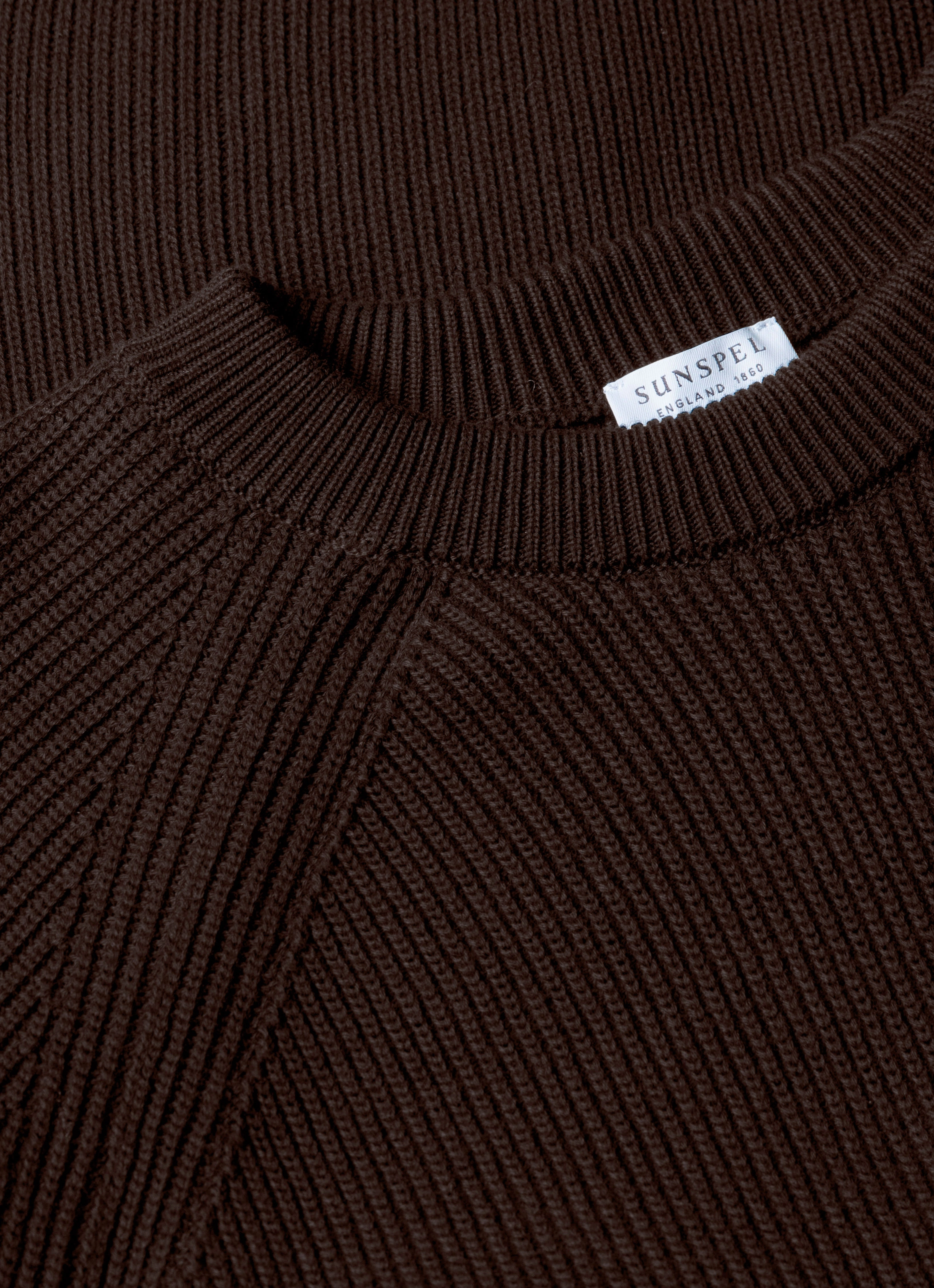 Outerwear Stylish Men's Ribbed Jumper in Truffle